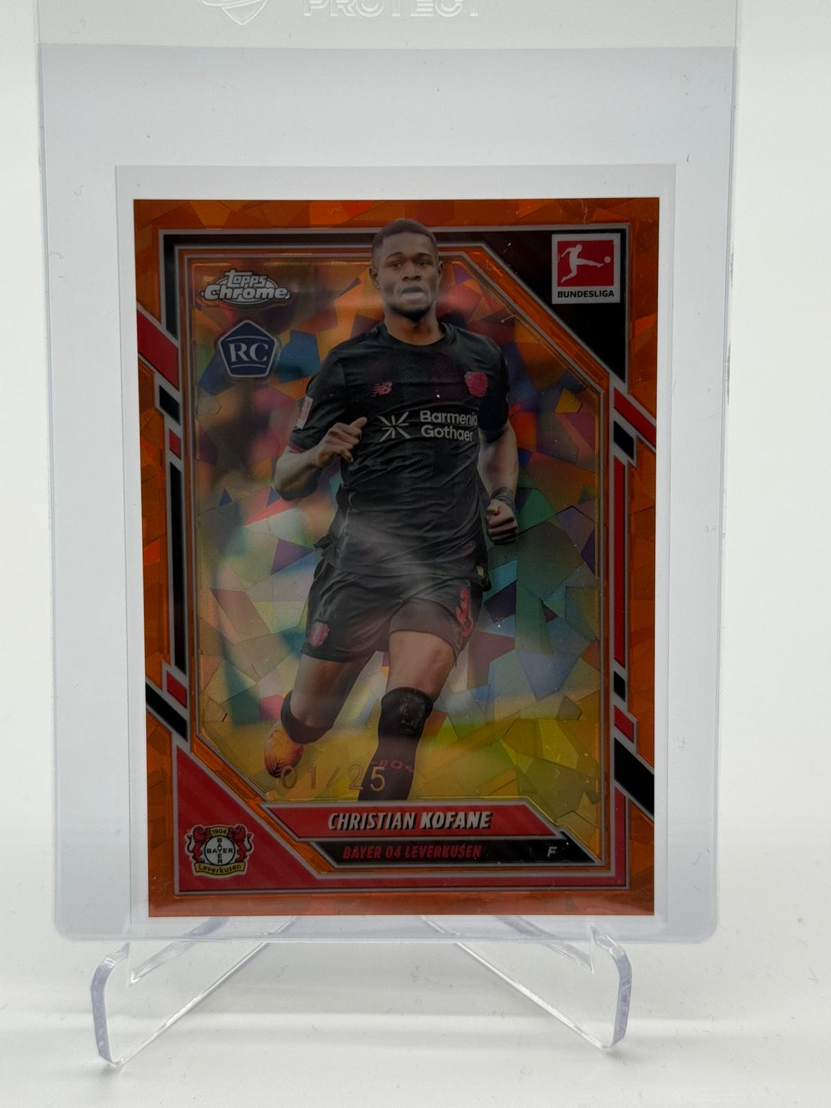 2026 Topps Chrome Bundesliga Sapphire Christian Kofane 01/25 RC