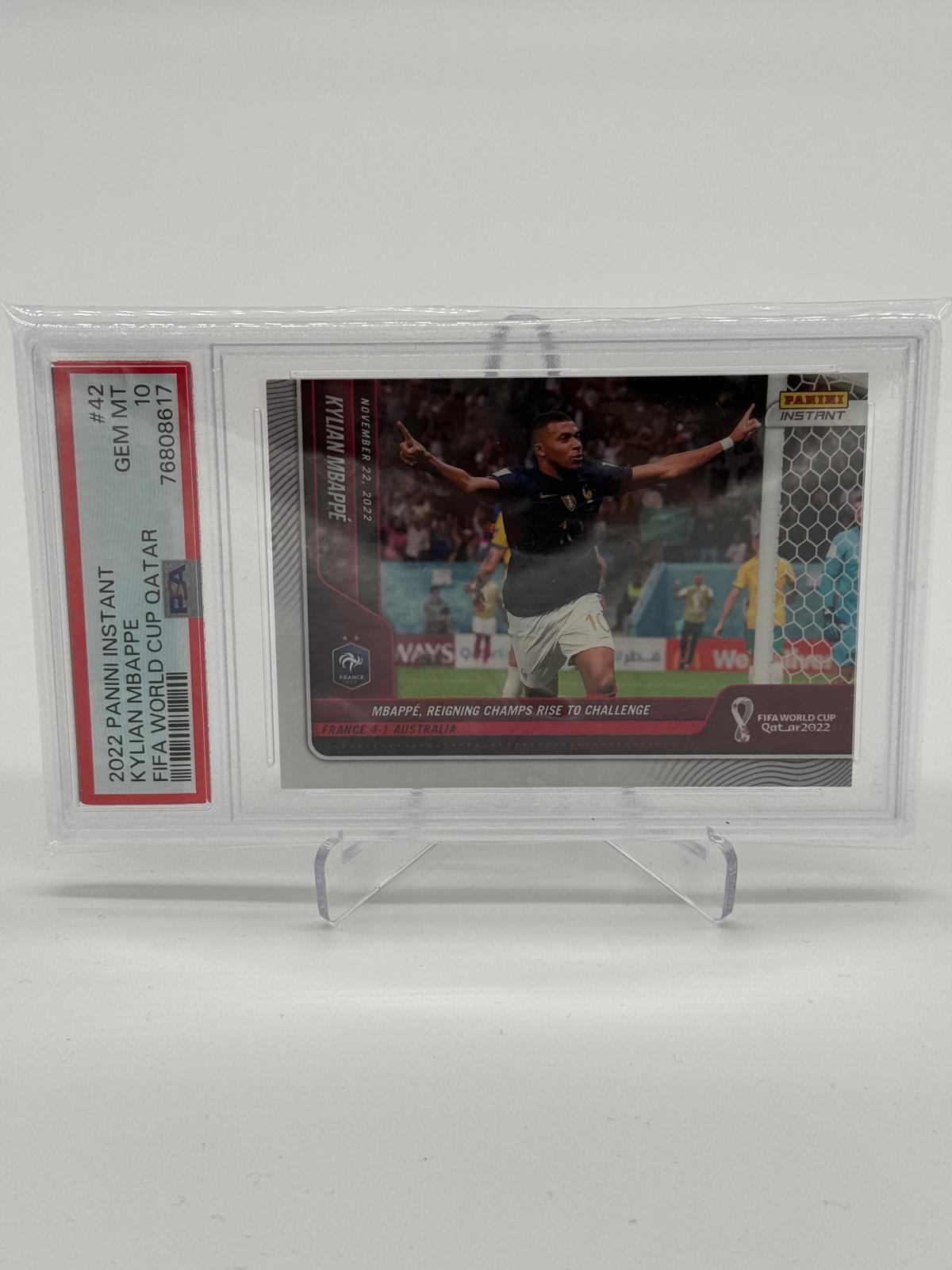 2022 Panini Kylian Mbappe Fifa World Cup Qatar PSA 10