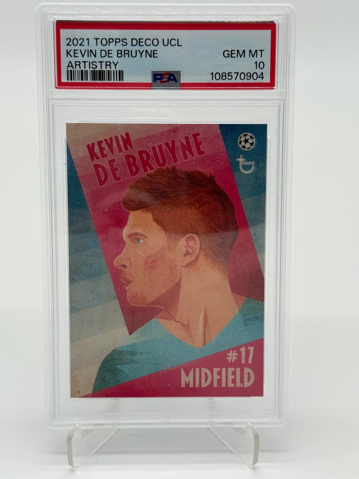 2021 Topps Deco UCL Kevin De Bruyne Artistry PSA 10