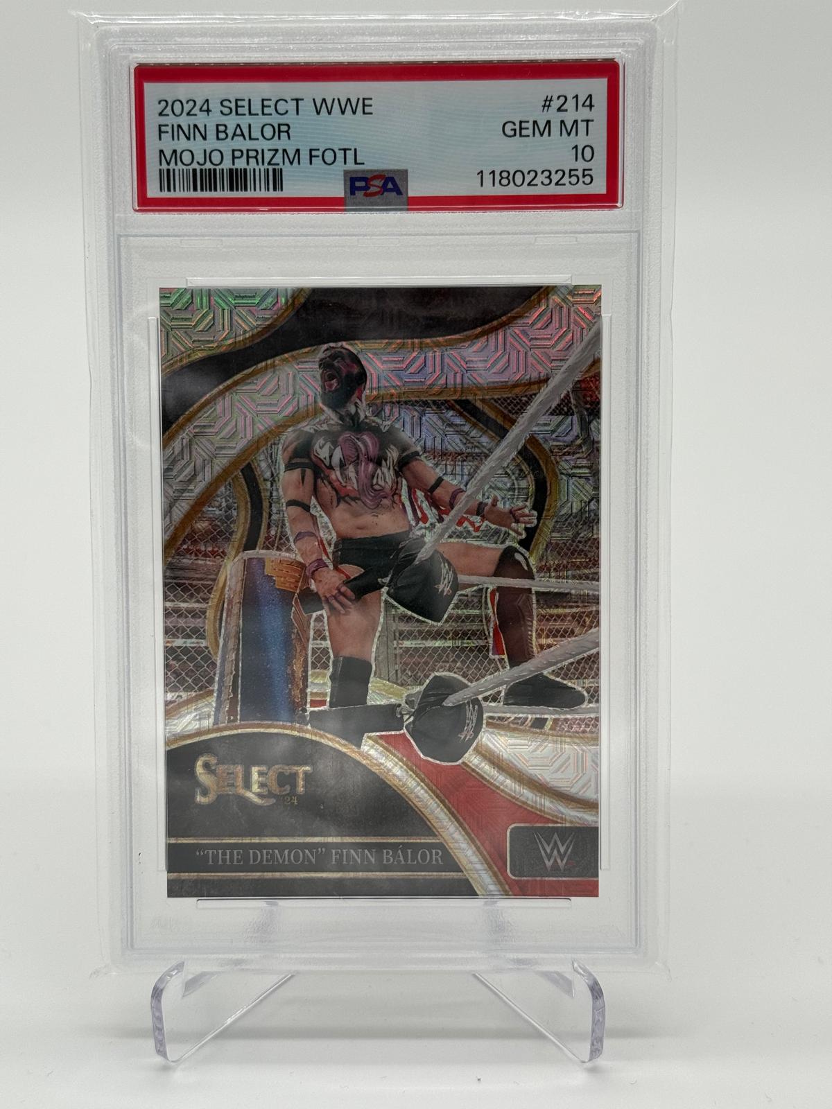 2024 Panini Select WWE Finn Balor "The Demon" Mojo Prizm FOTL 6/8 PSA 10