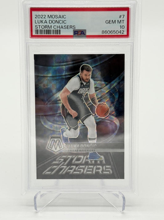 2022 Panini Mosaic Luka Doncic Storm Chasers PSA 10