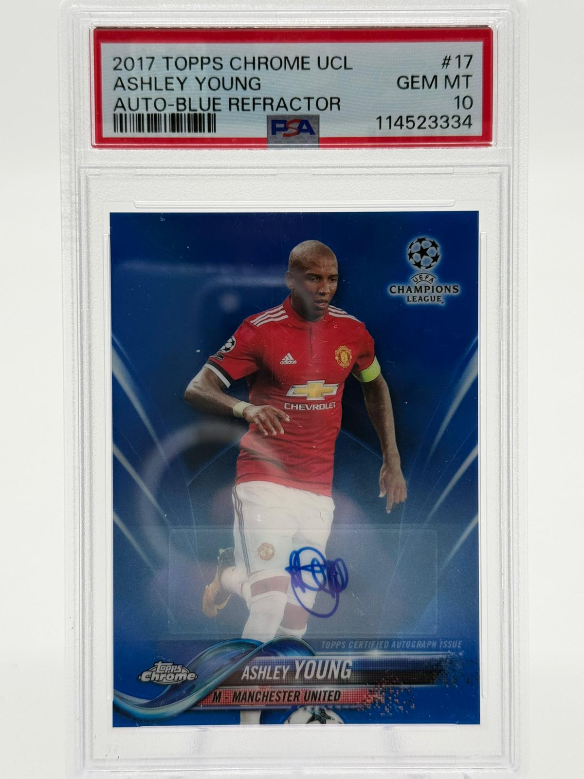 2017 Topps Chrome UCL Ashley Cole Auto 037/150 PSA 10