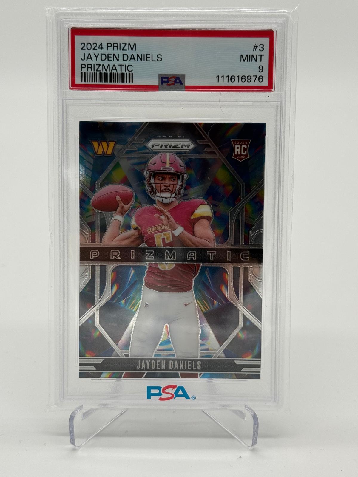2024 Panini Prizm Jayden Daniels Prizmatic Prizm RC PSA 9