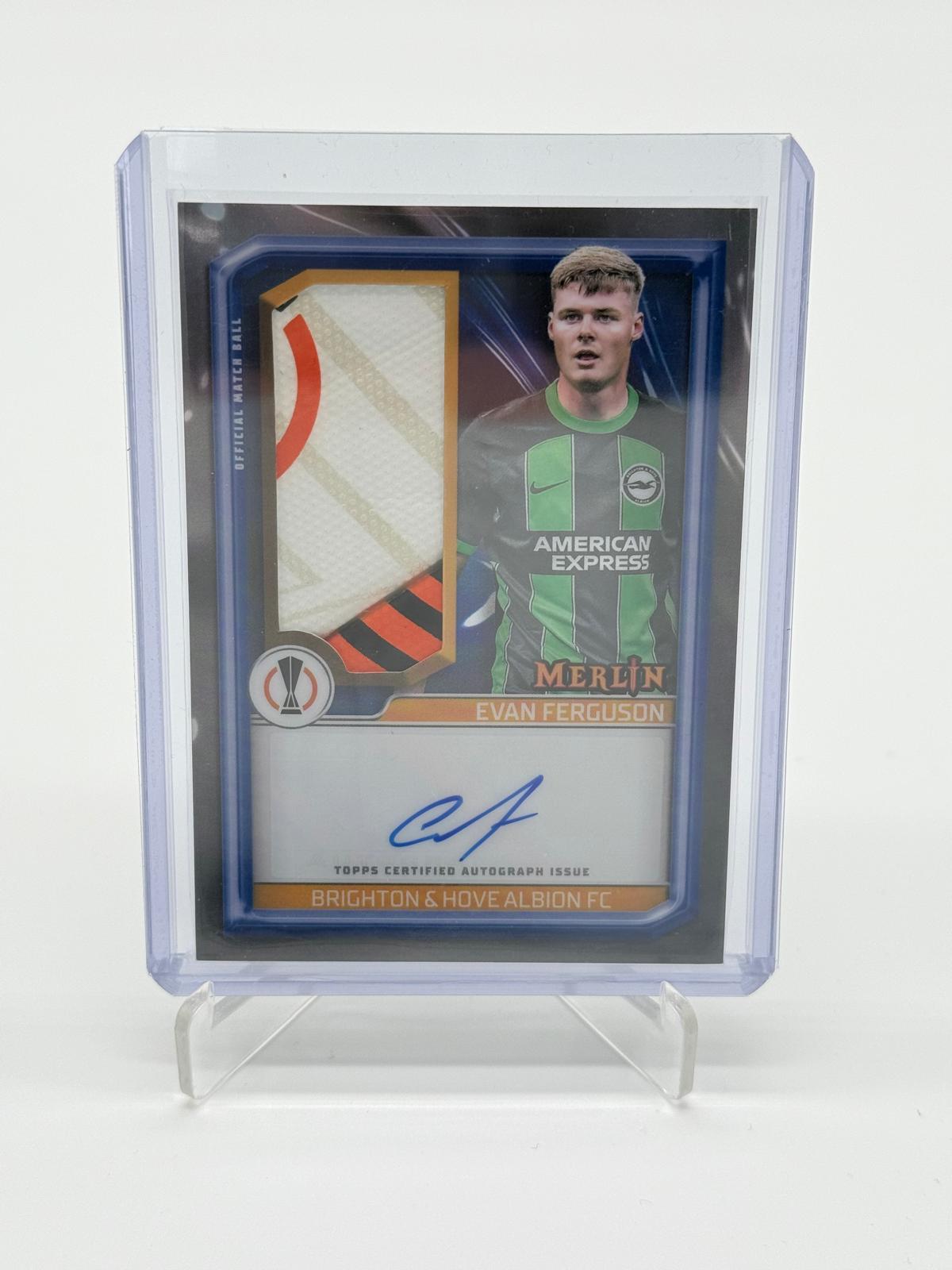 2024 Topps Merlin Chrome Evan Ferguson Match Ball Auto