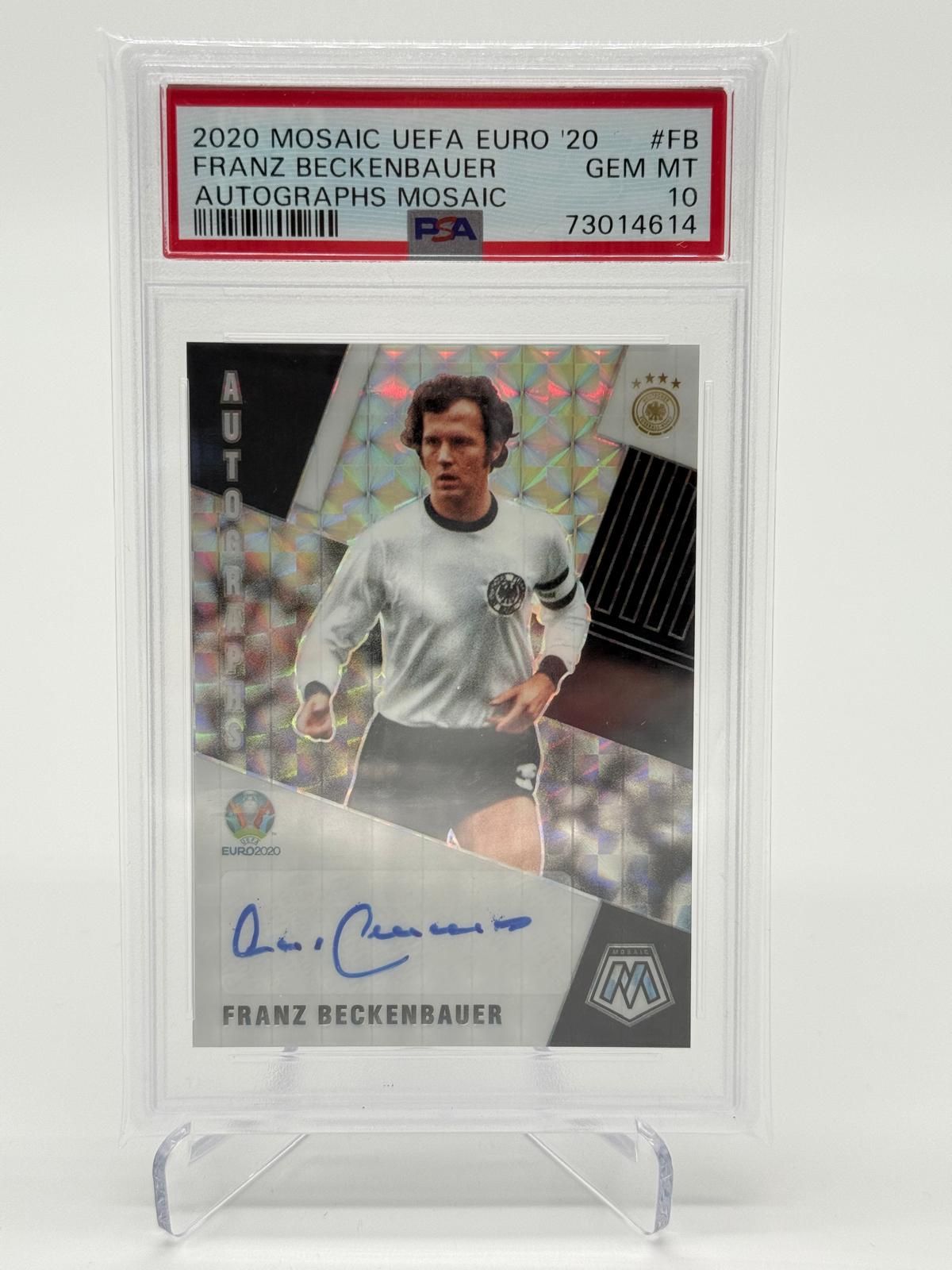 2020 Panini Mosaic UEFA EURO 20 Franz Beckenbauer Auto PSA 10