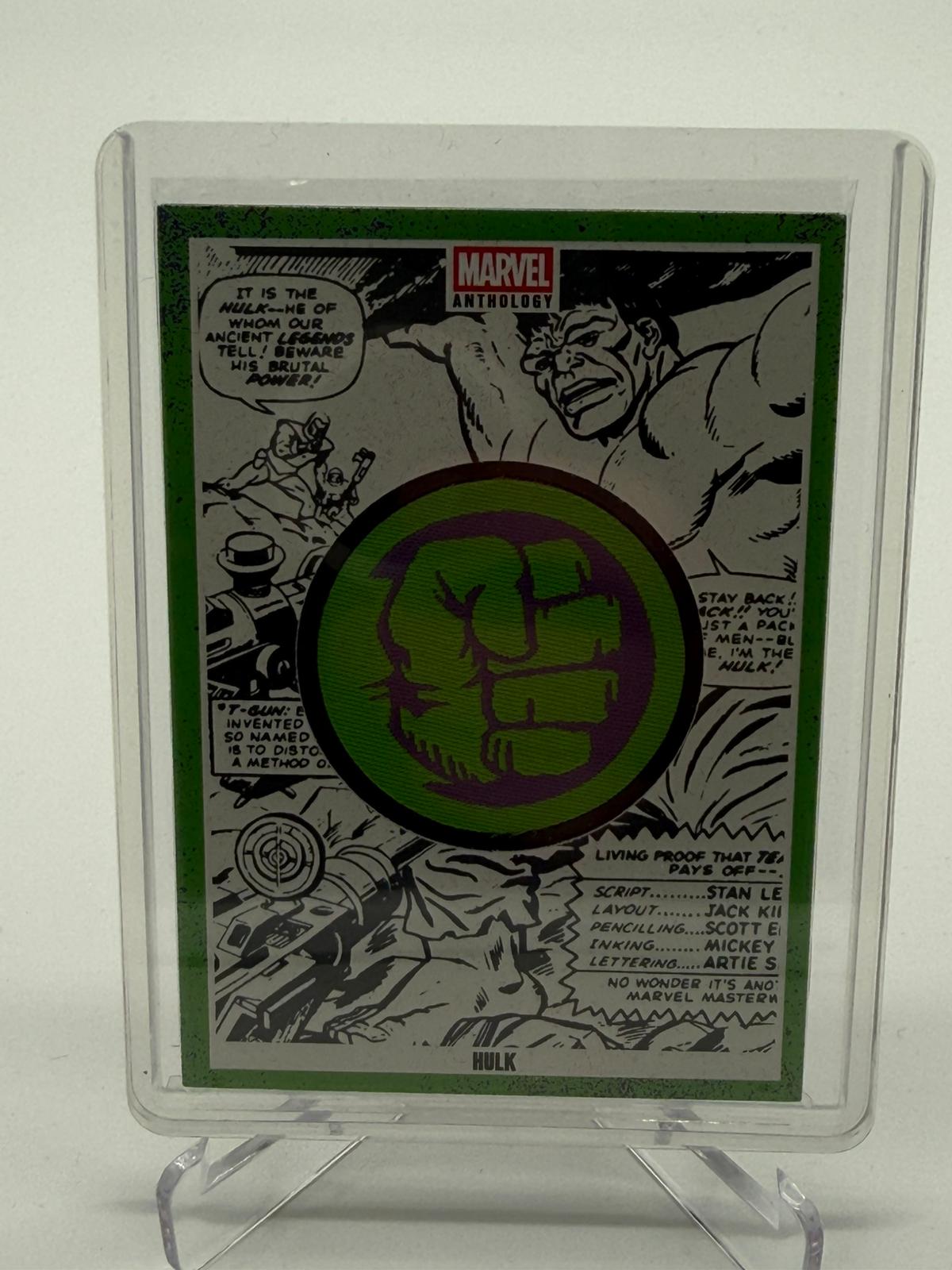 2025 Panini Marvel Anthology Badge Card Hulk