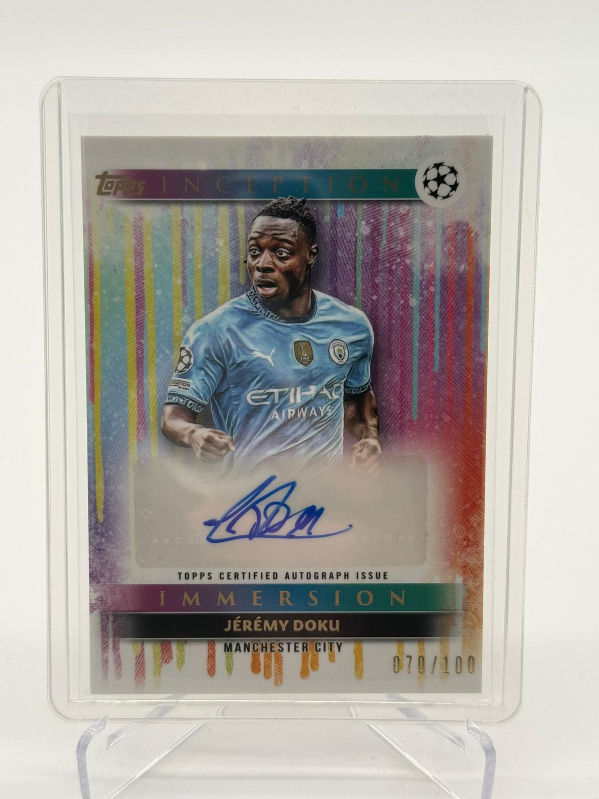 2025 Topps Inception Jeremy Doku Auto 070/100