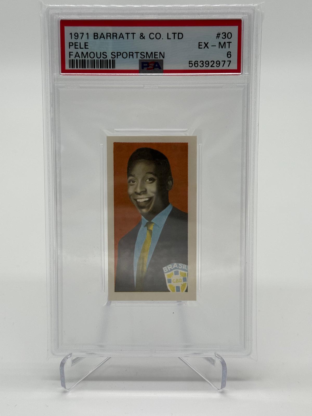 1971 Barratt & Co. LTD Pele Famous Sportsmen PSA 6