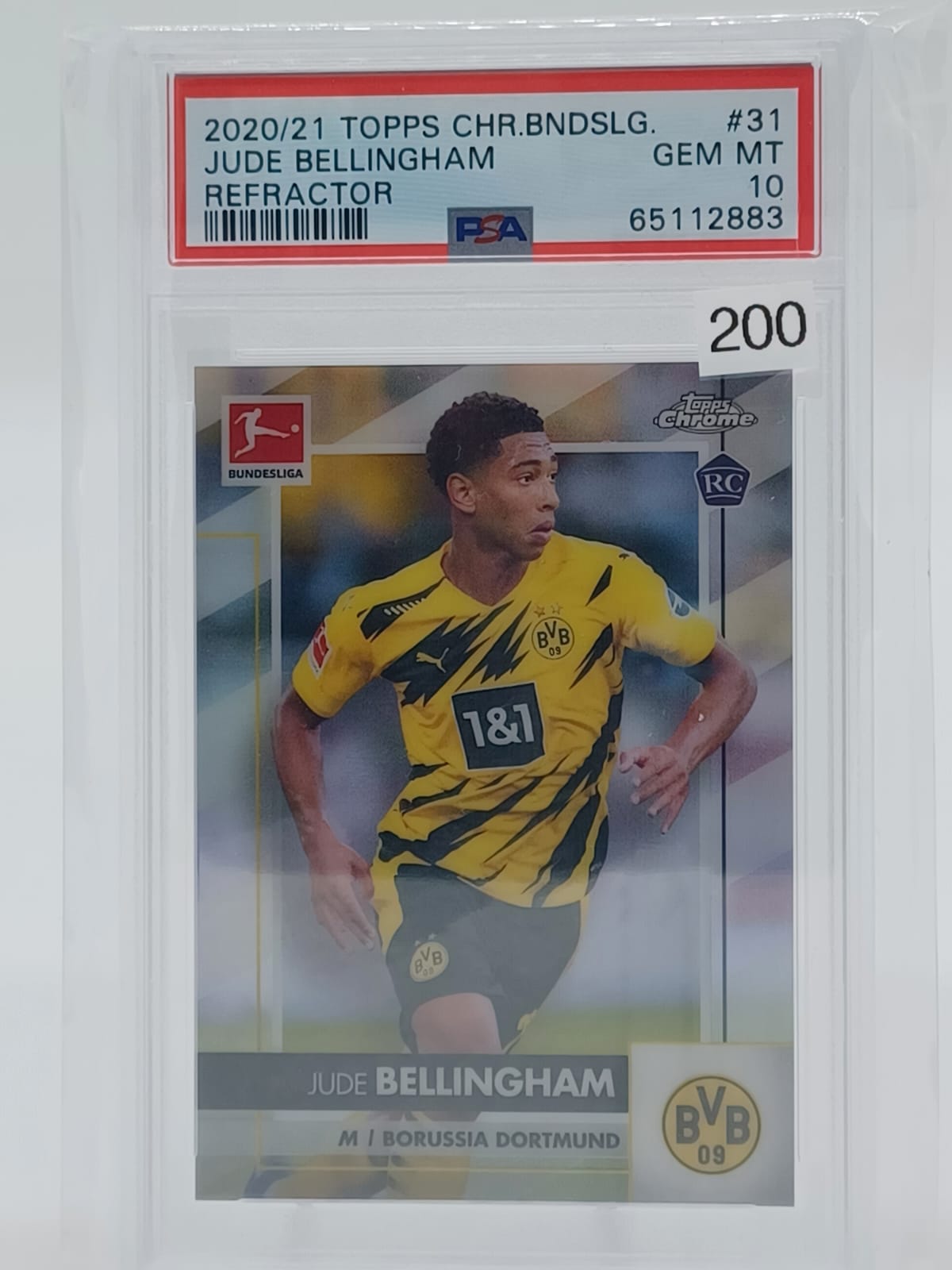 2020-21 Chrome Bundesliga Jude Bellingham Refractor PSA10