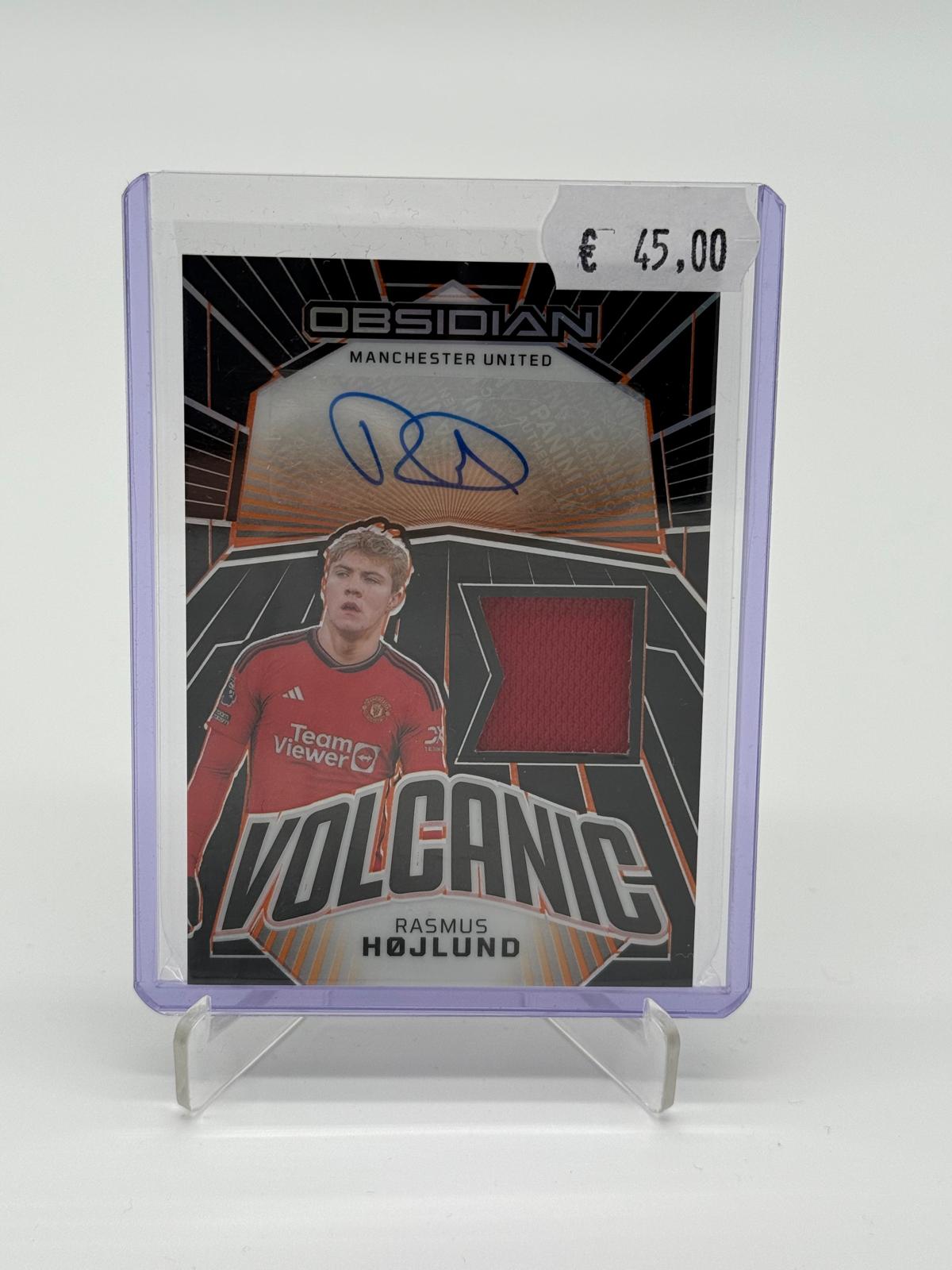 2023-24 Panini Obsidian Rasmus Hojlund Patch Auto /49