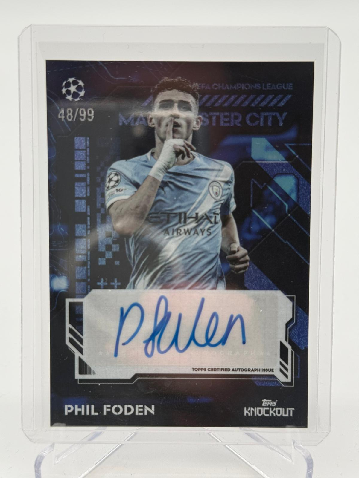 2026 Topps Knockout Phil Foden Autogramm 48/99
