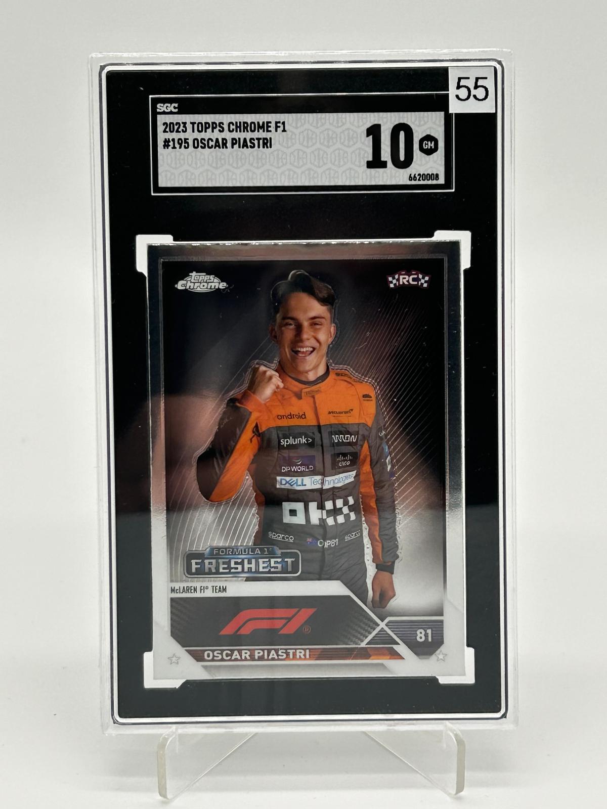 2023 Topps Chrome F1 - Oscar Piastri SGC 10