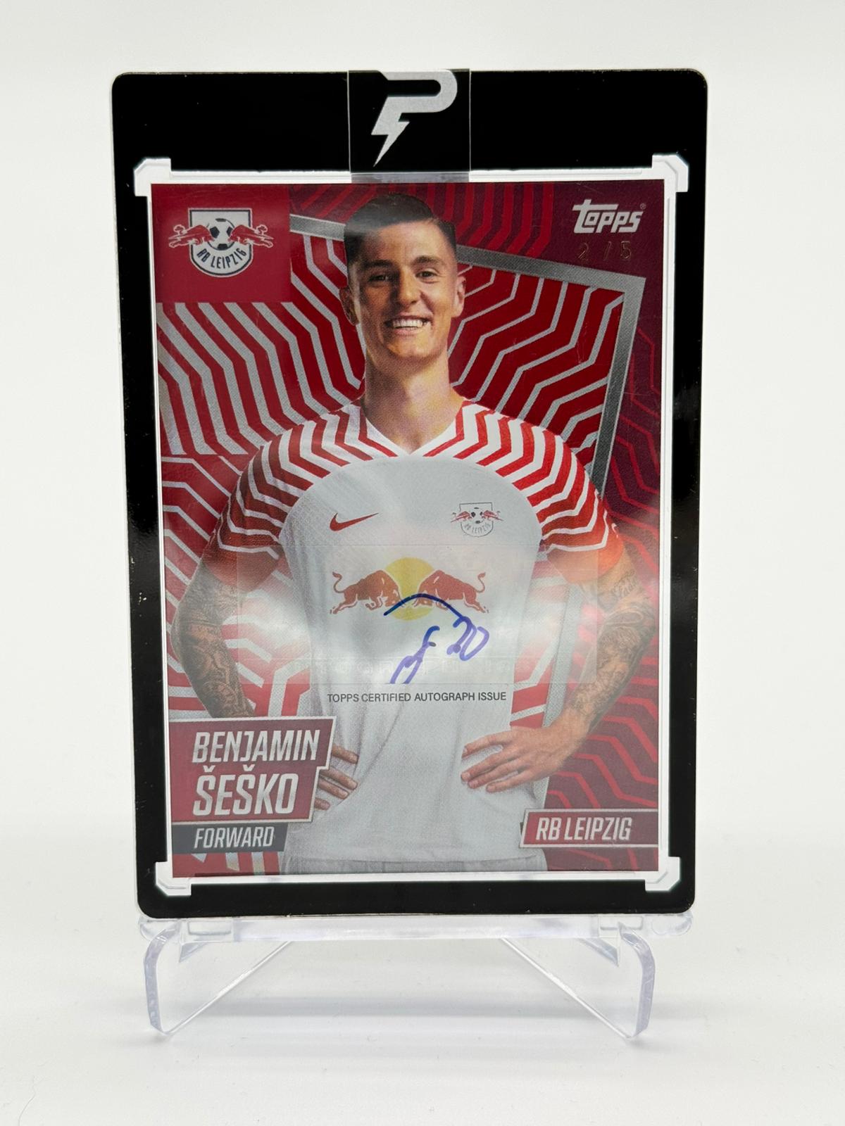 2024 Topps RB Leipzig Card Set Benjamin Sesko Auto 2/5