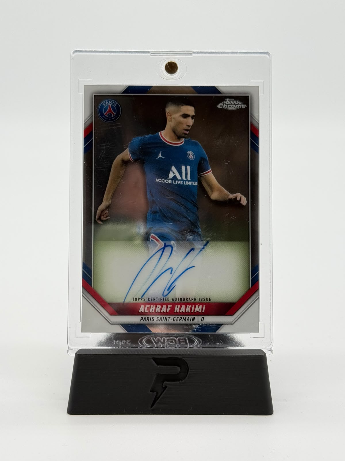 2022 Topps Chrome Paris St-Germain Achraf Hakimi On Card Auto 45/99