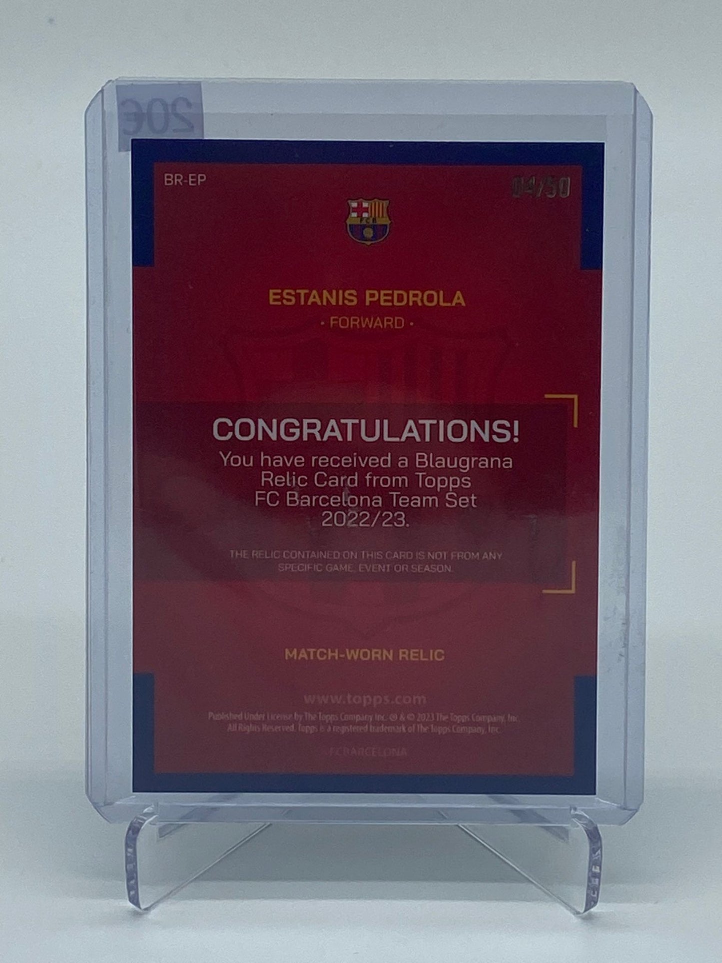 2023 FC Barcelona Team Set - Estanis Pedrola RC Patch /50