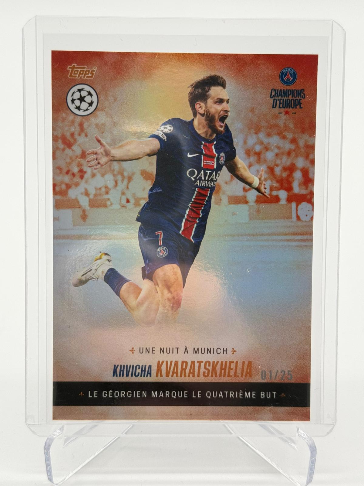 2025 Topps Champions D Europe Khvicha Kvaratskhelia 01/25