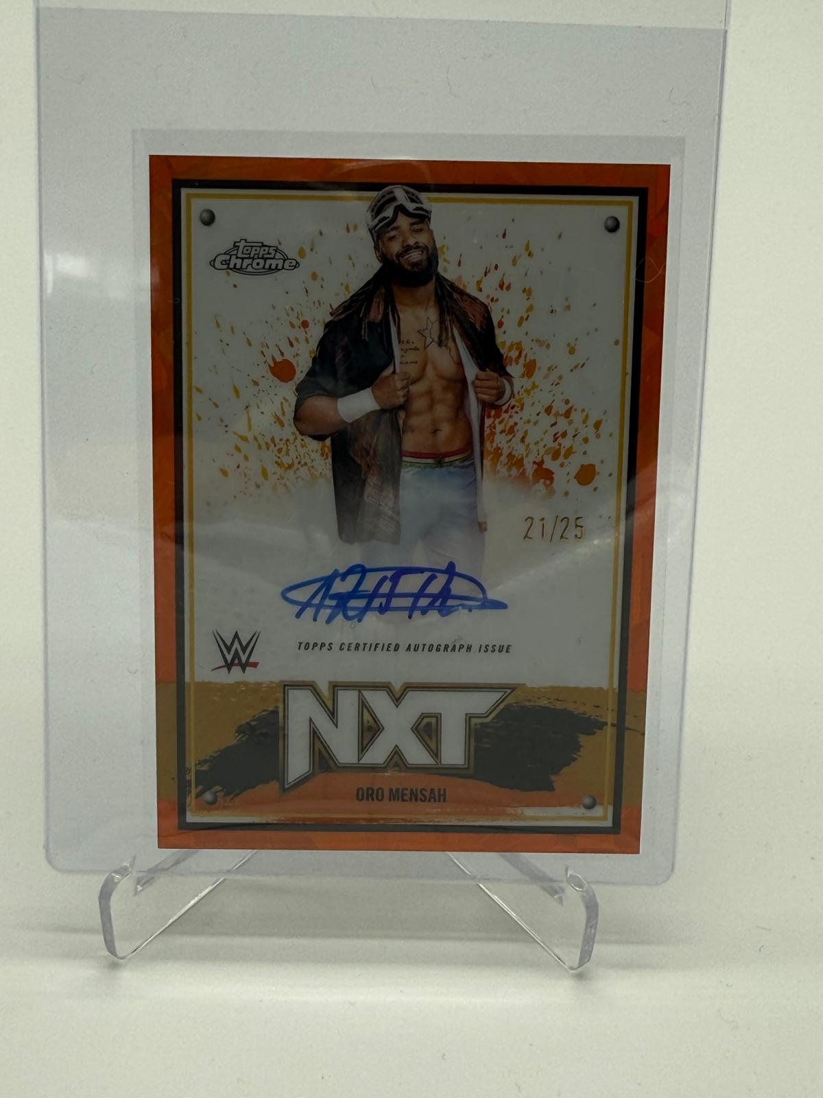 2025 Topps Chrome WWE Sapphire Oro Mensah NXT Auto /25