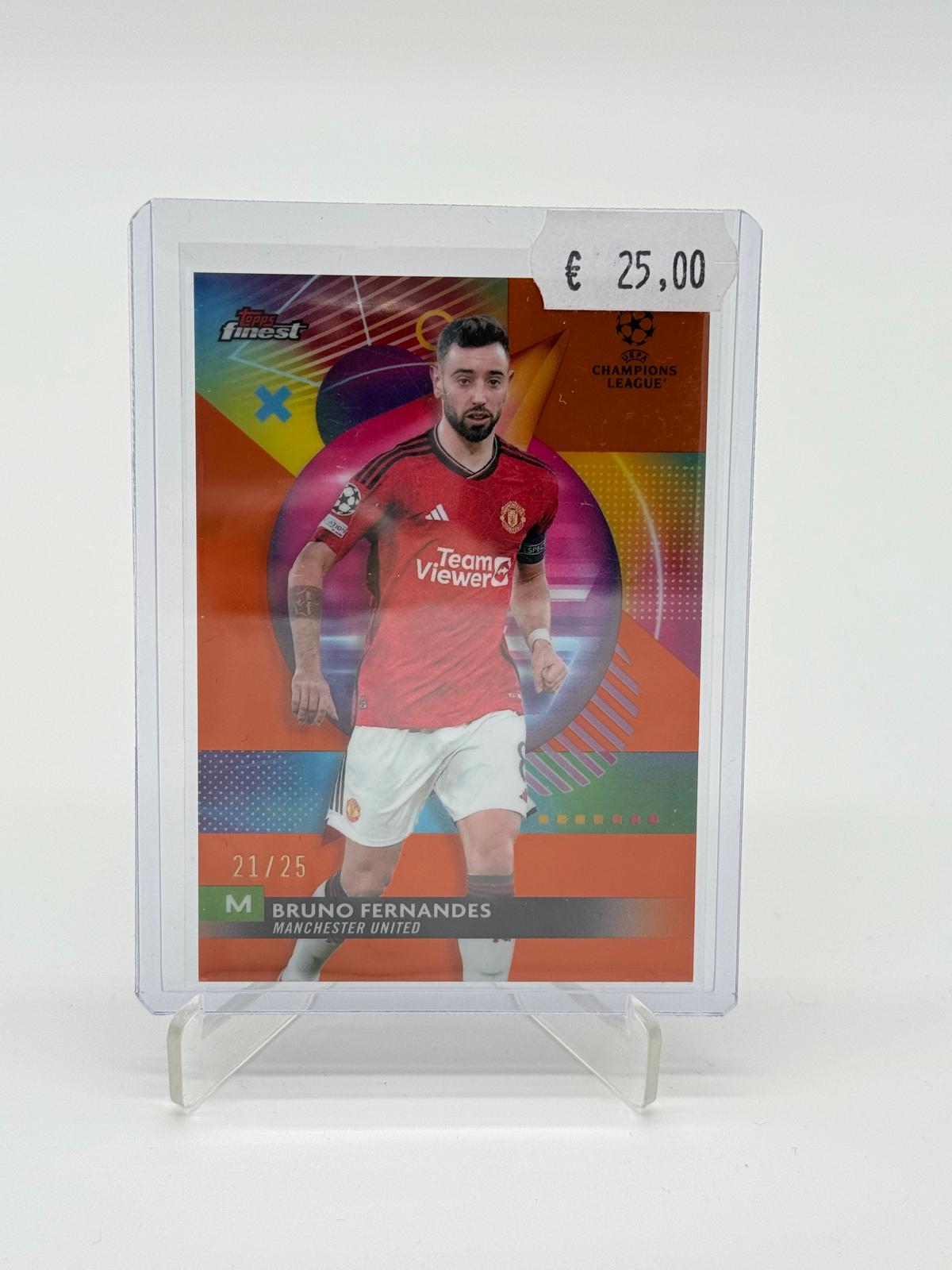 2024 Topps Finest Bruno Fernandes /25 Orange