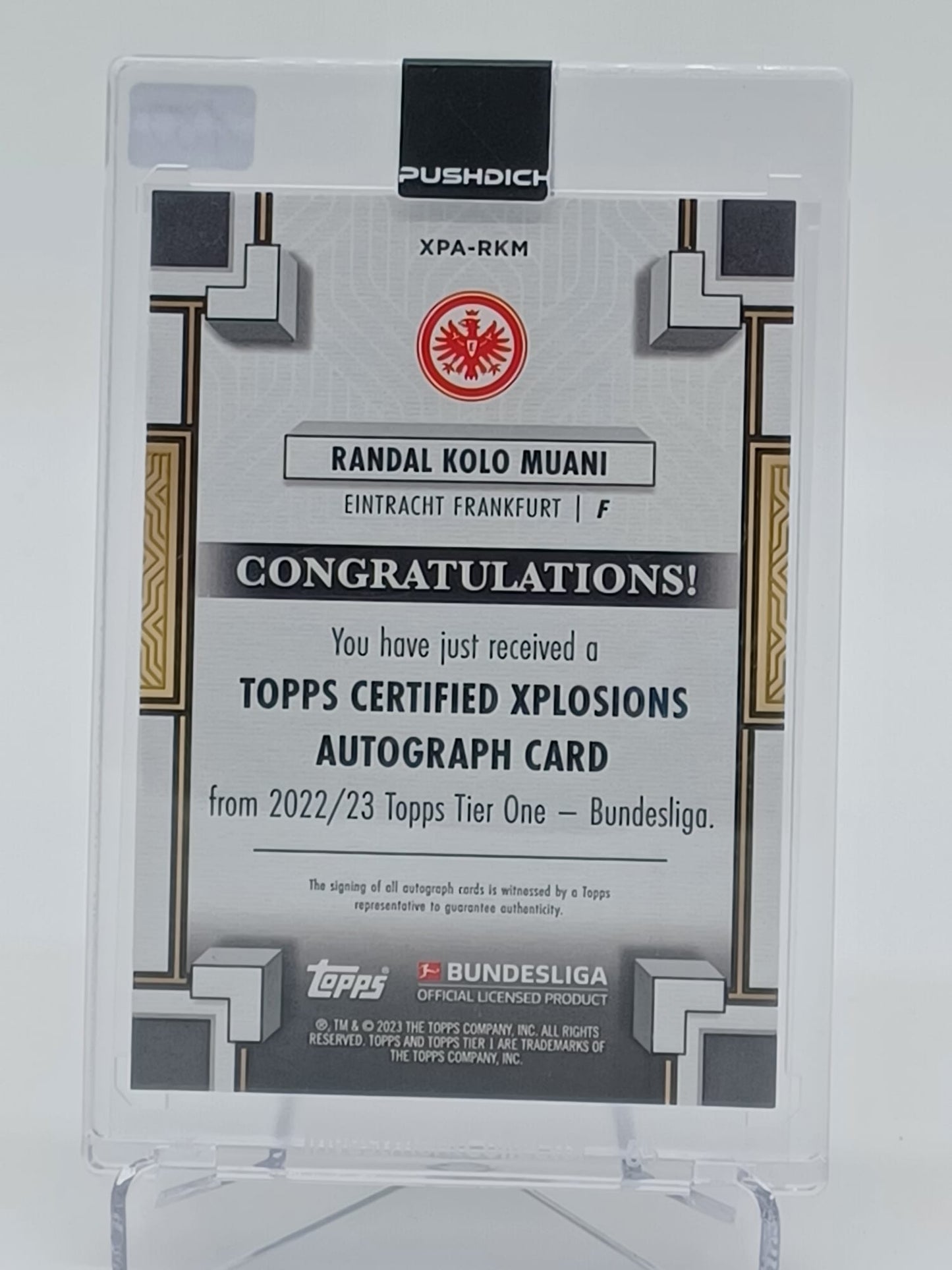 2023 Topps Tier One Randal Kolo Muani RC Autograph /25