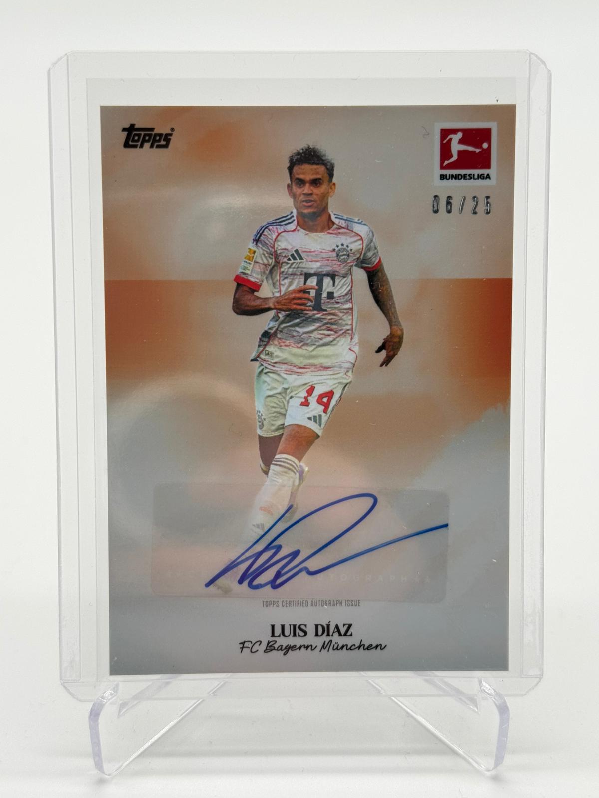2026 Topps Bundesliga International Stars Luis Diaz Auto 06/25