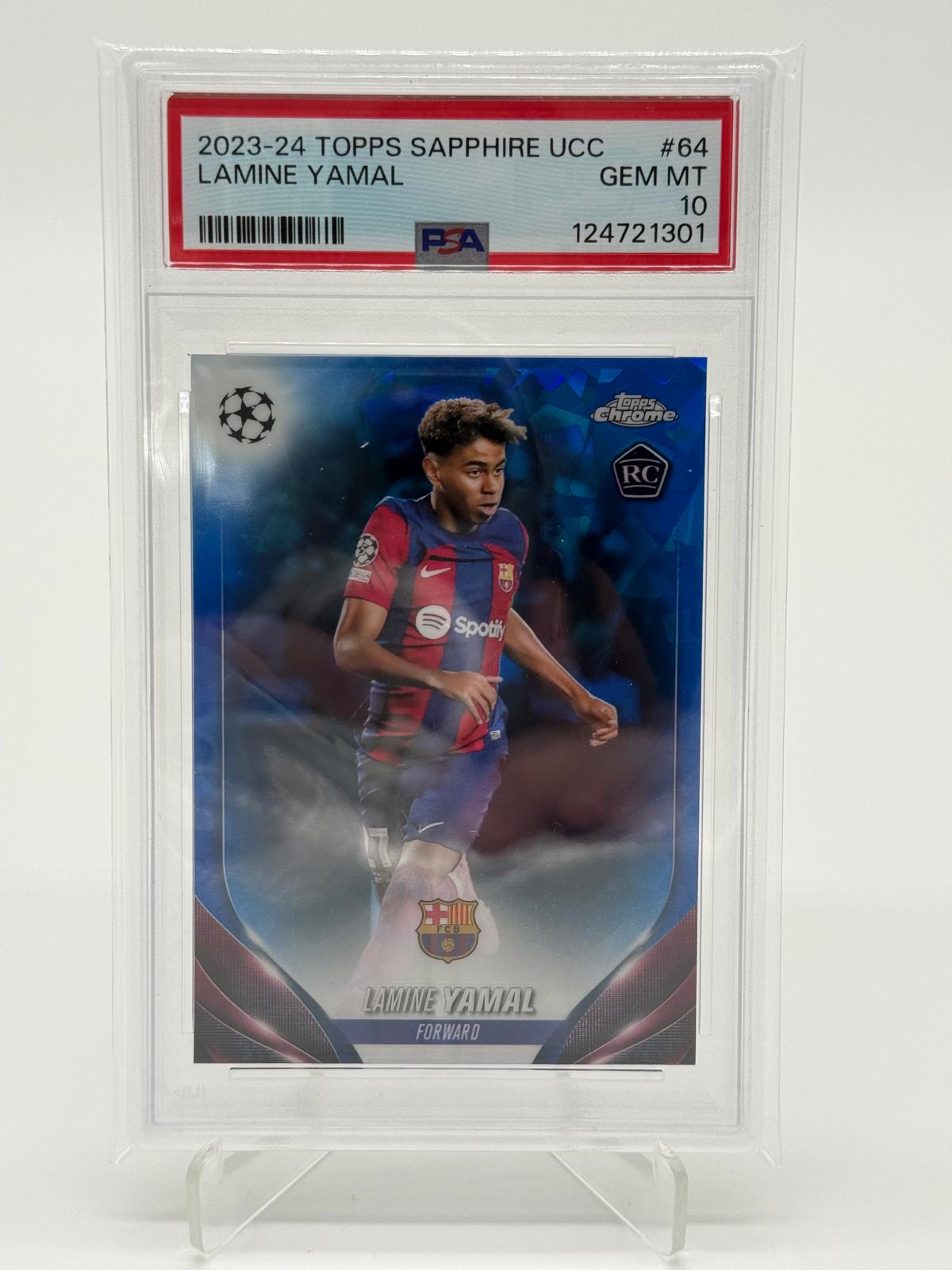 2023-24 Topps Sapphire UCC Lamine Yamal RC PSA 10