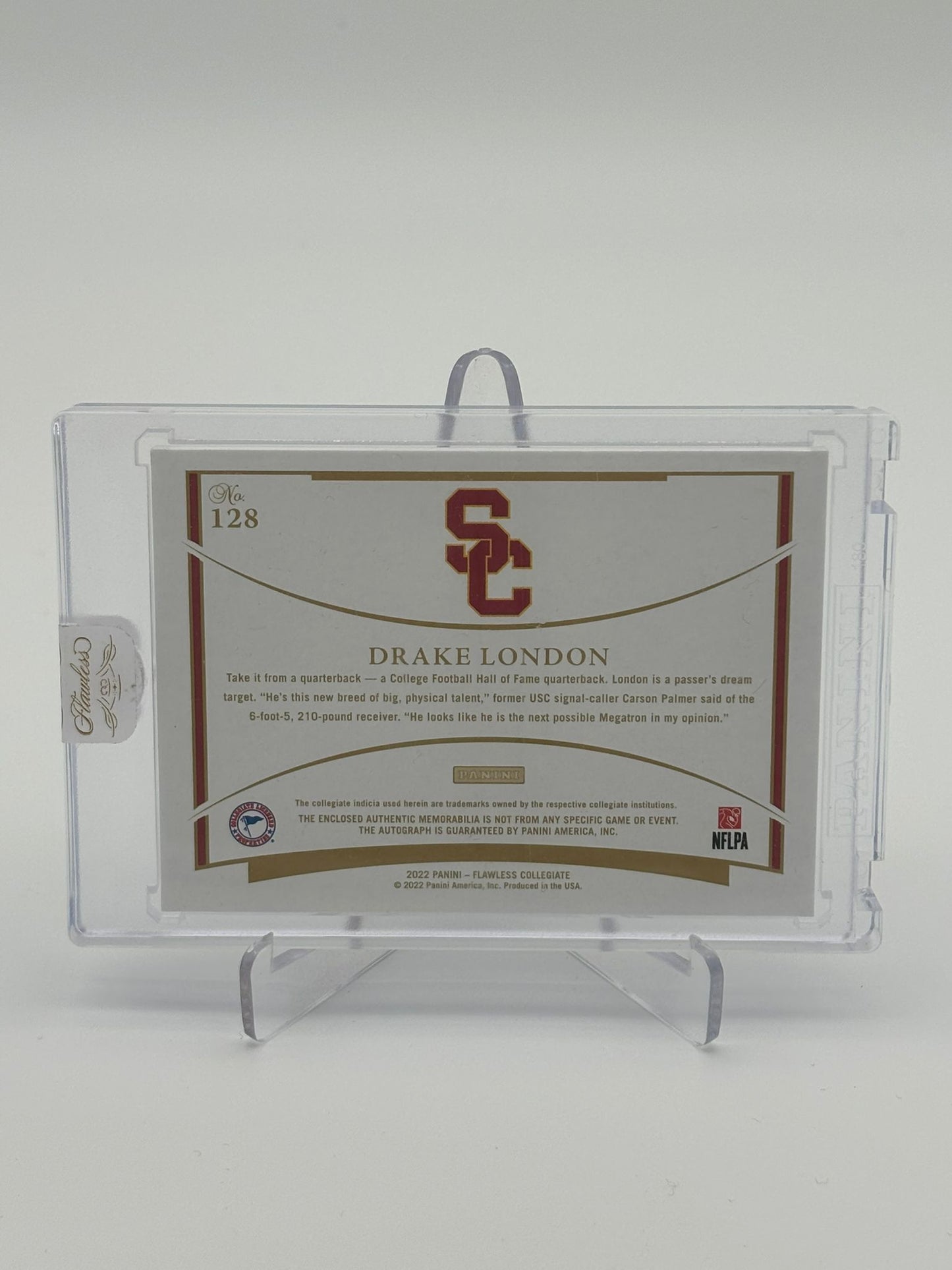 Drake London on Card Auto 1/1