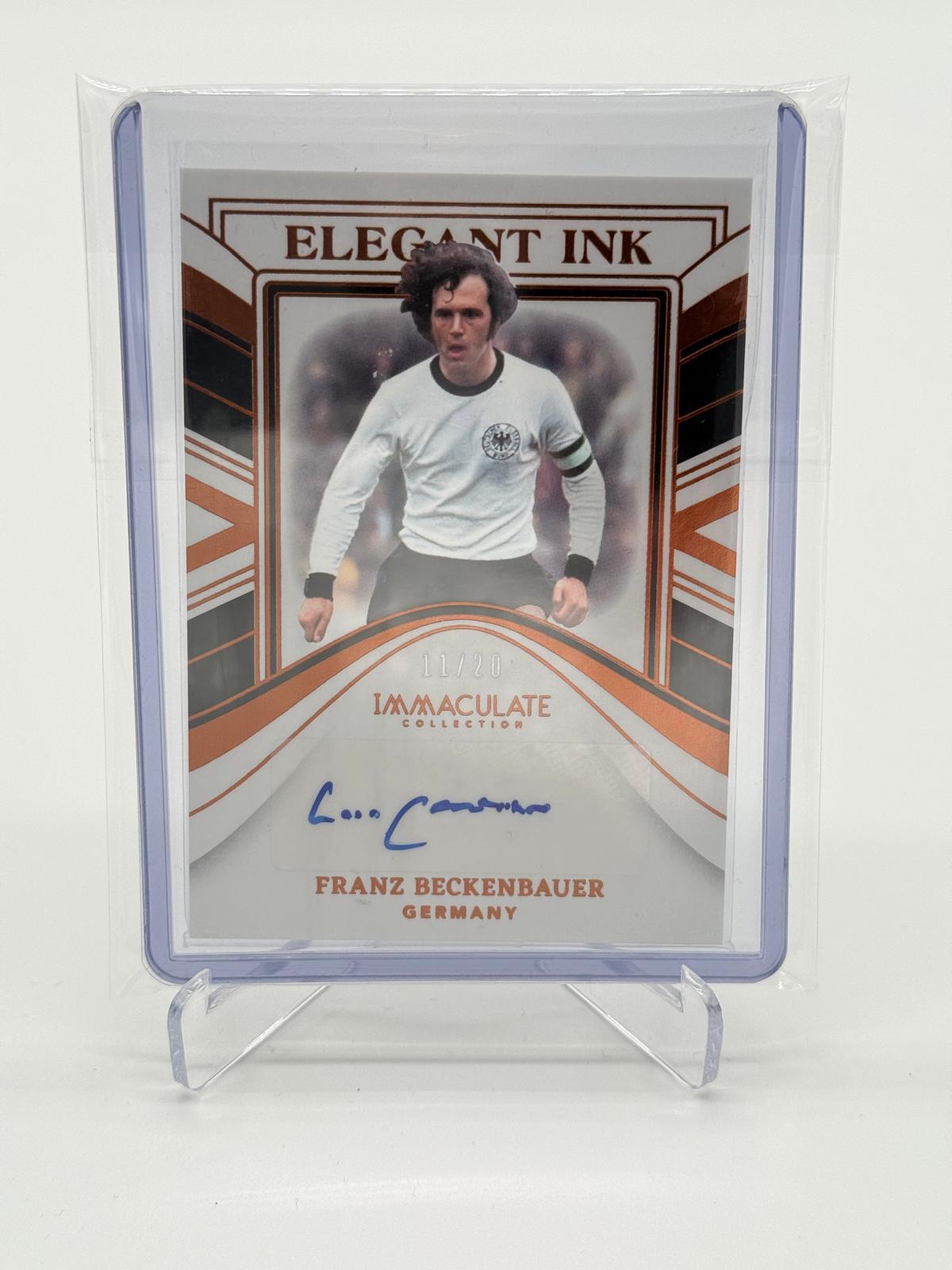 2023-24 Panini Immaculate Franz Beckenbauer Elegant Ink Auto 11/20