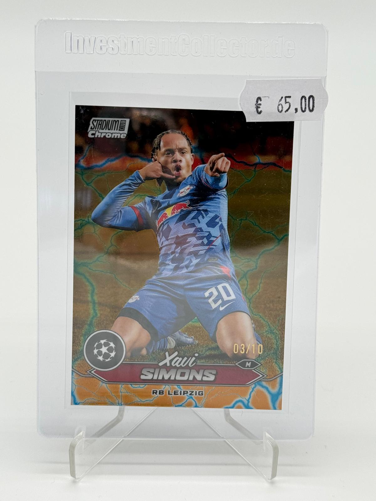 2024 Topps SCC Xavi Simons /10 Orange Electric