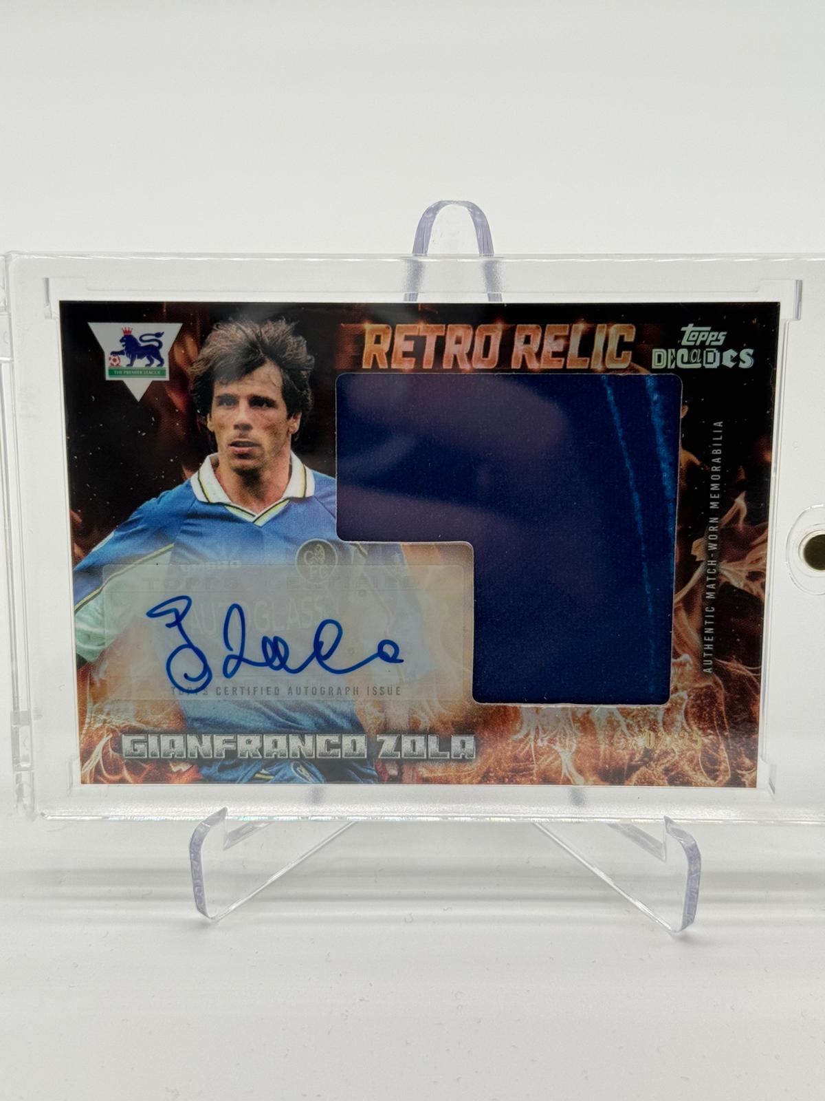 2025 Topps Decades Gianfranco Zola Auto/Relic 02/25