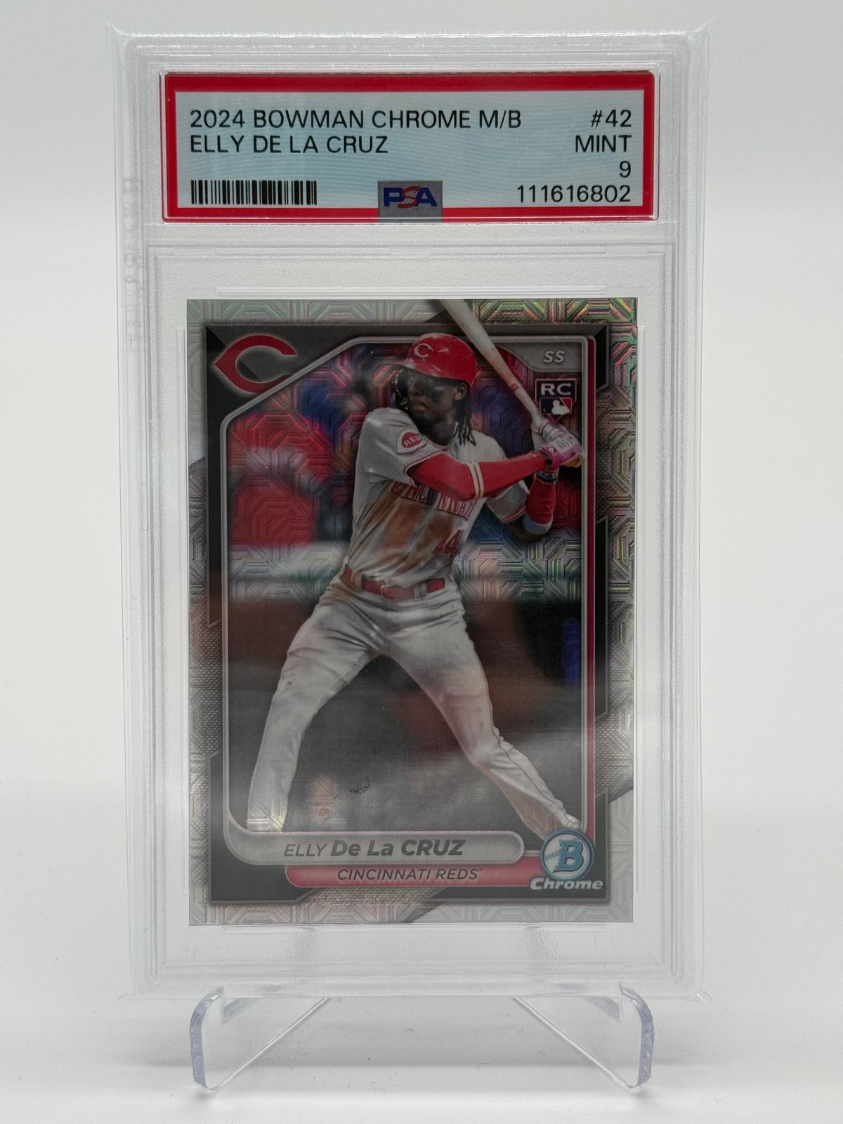 2024 Topps Bowman Chrome M/B Elly De La Cruz RC PSA 9