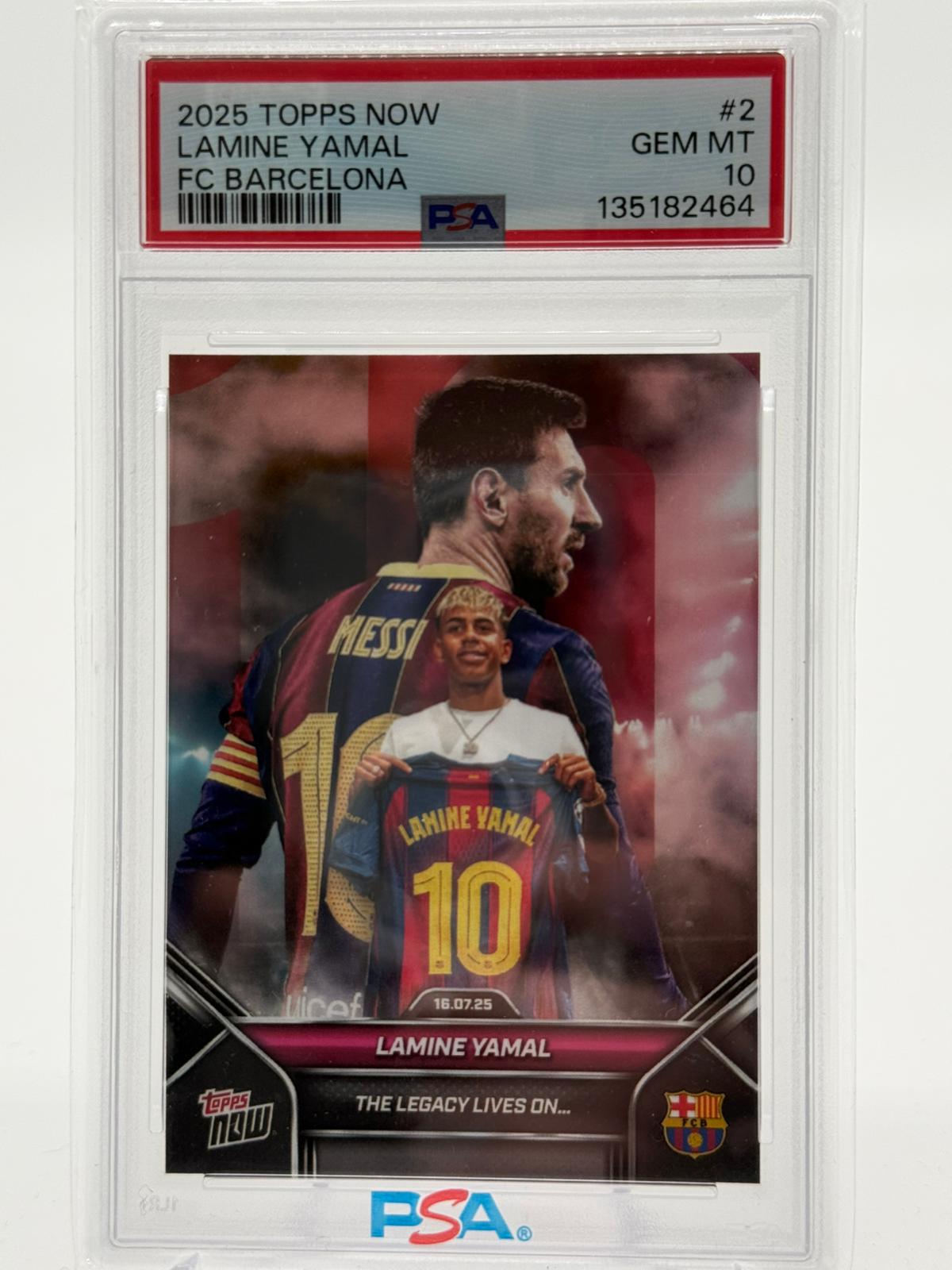 2025 Topps NOW Lamine Yamal PSA 10
