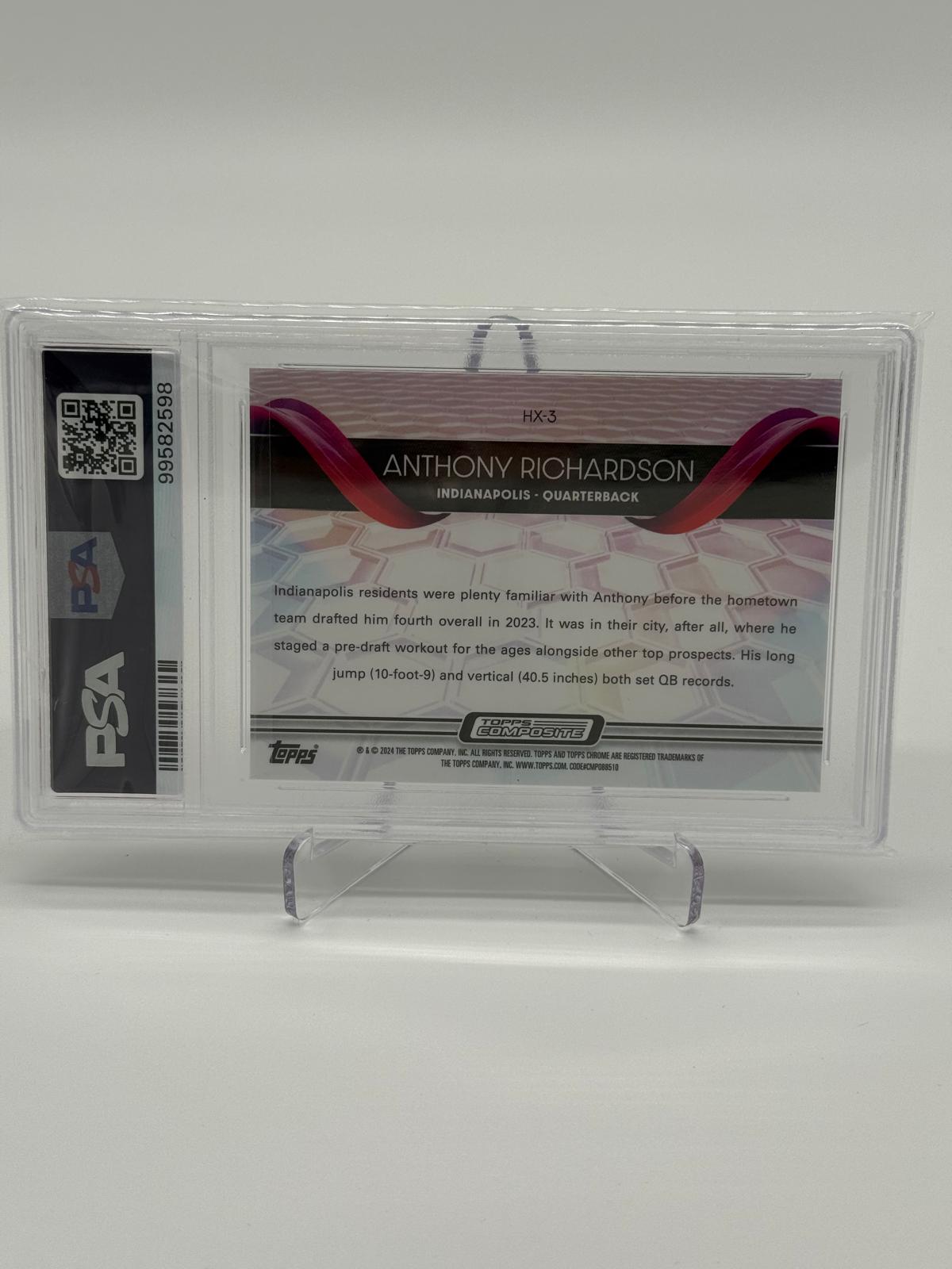 2023 Topps Composite Anthony Richardson RC SSP Helix PSA 9