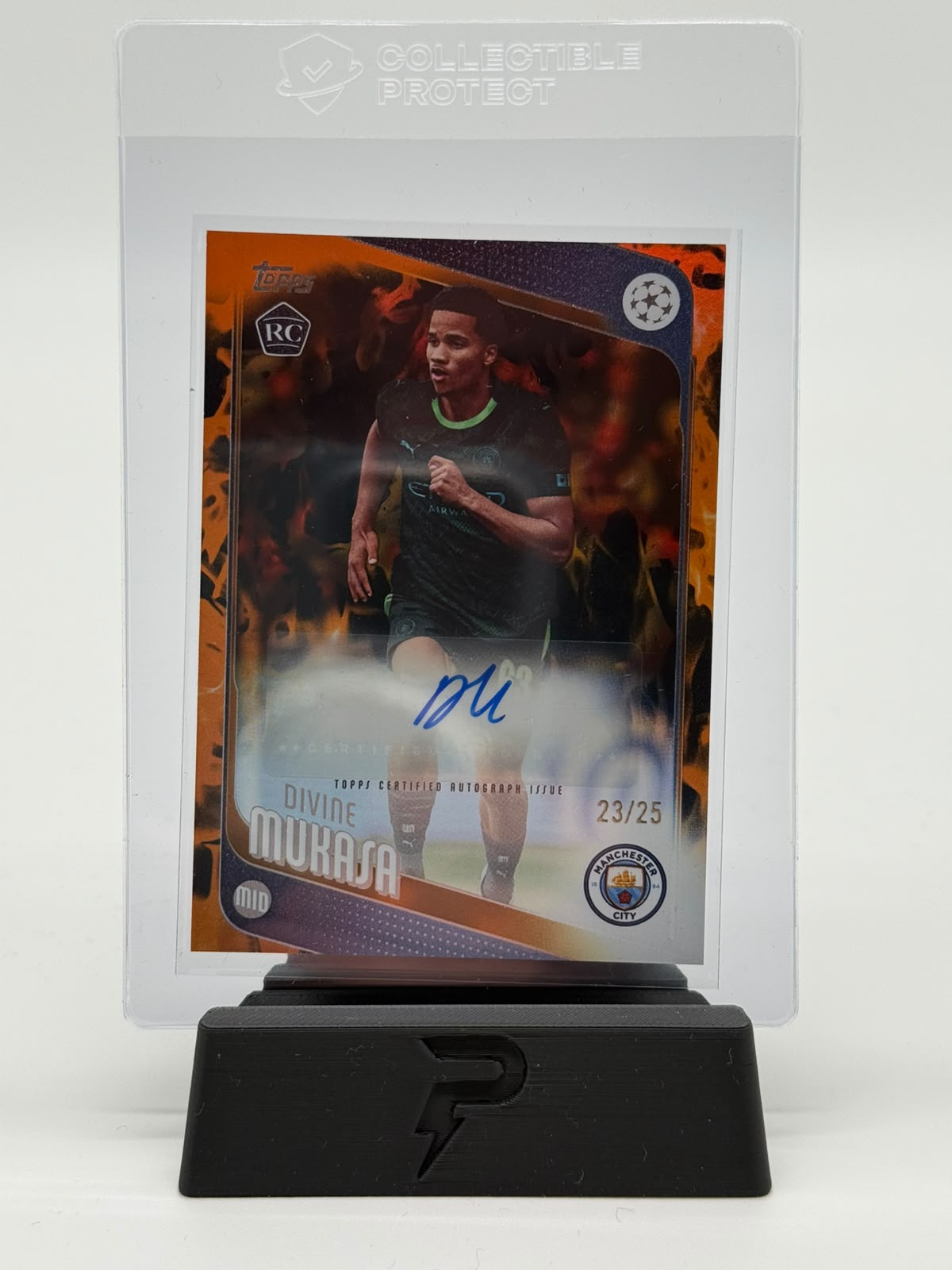 2025-26 Topps UCC Flagship Divine Mukasa Orange Inferno 23/25 Auto