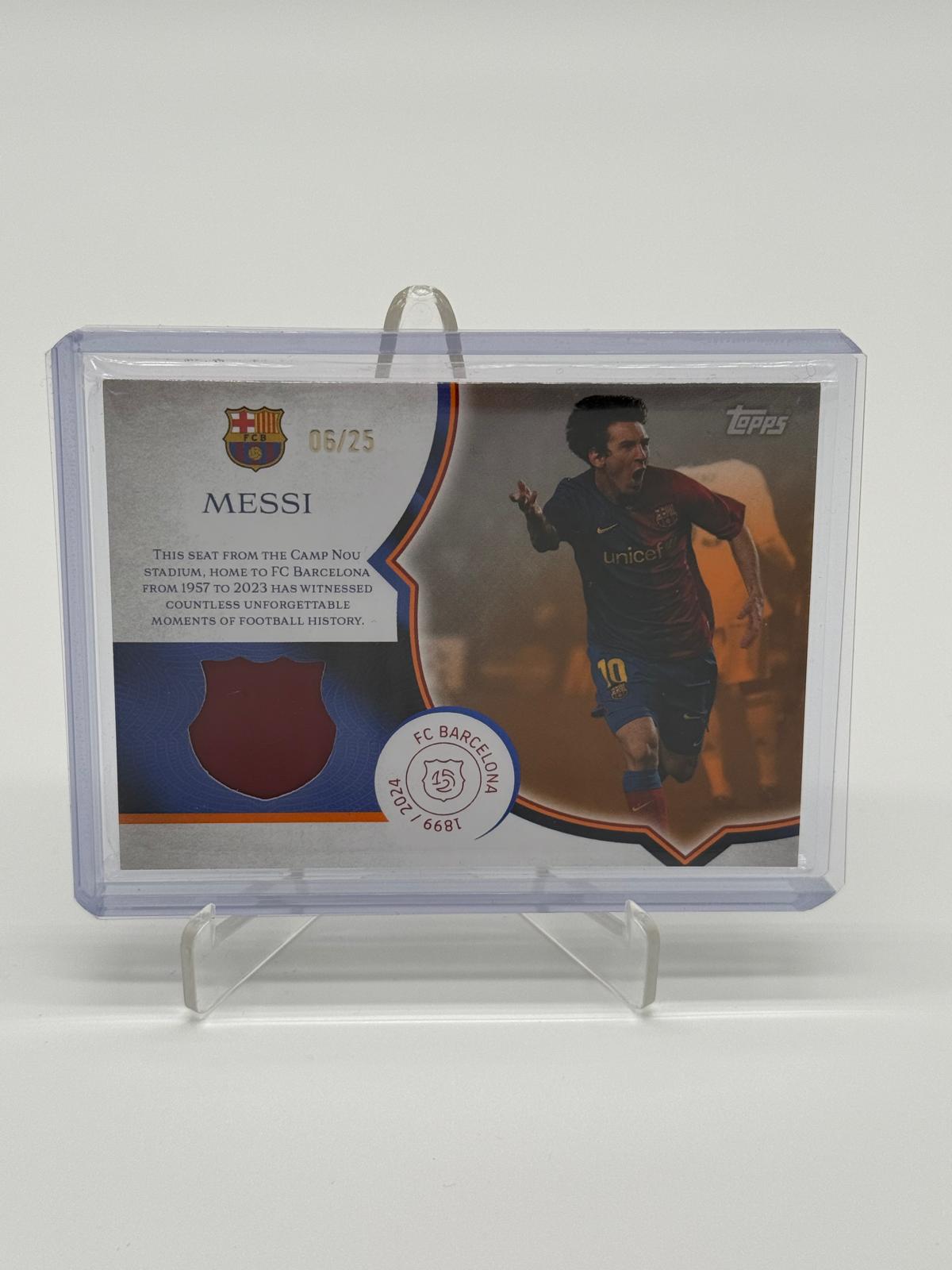 Topps 125th Anniversary Lionel Messi Seat Relic 06/25 CS-LM