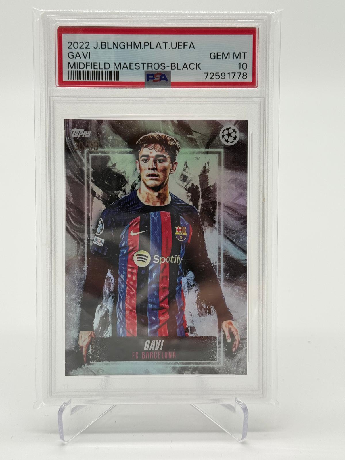 2022 Topps Platinum Curated Gavi /99 PSA 10