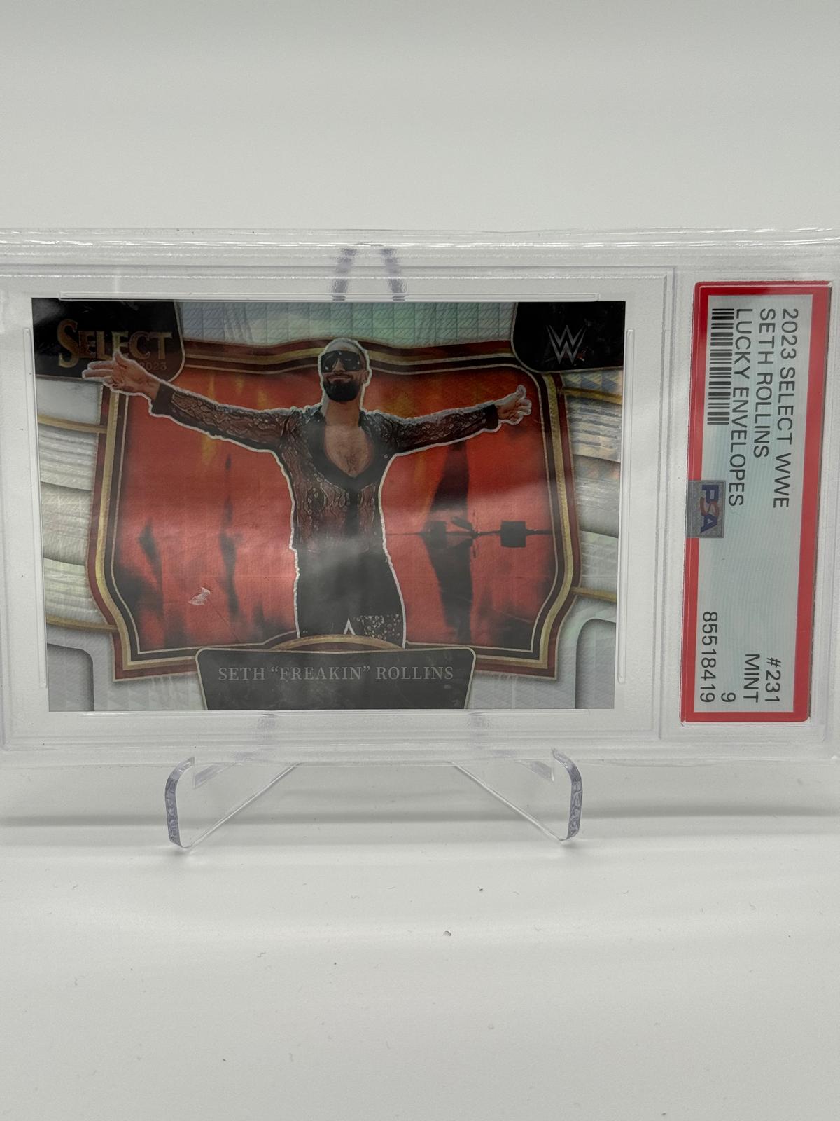 2023 Panini Select WWE Seth Rollins Lucky Envelopes 1/8 PSA 9