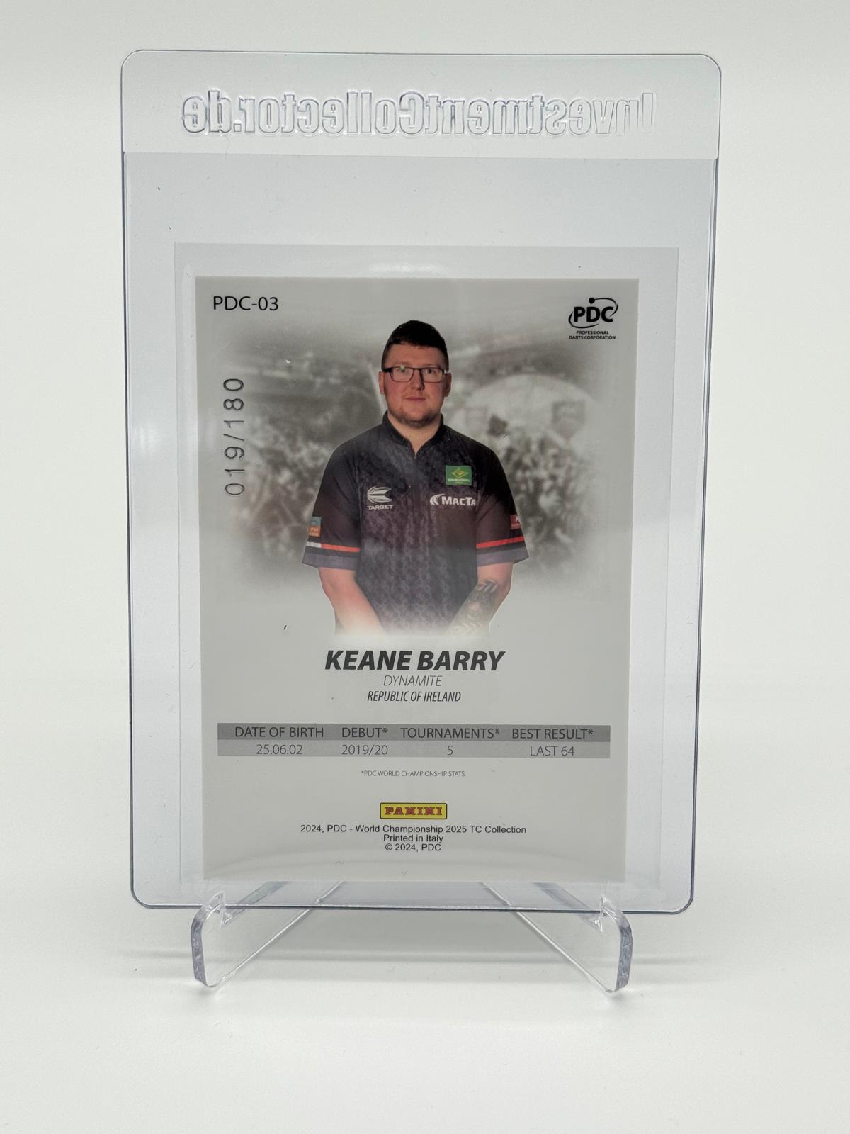 2024 Panini PDC Keane Barry /180