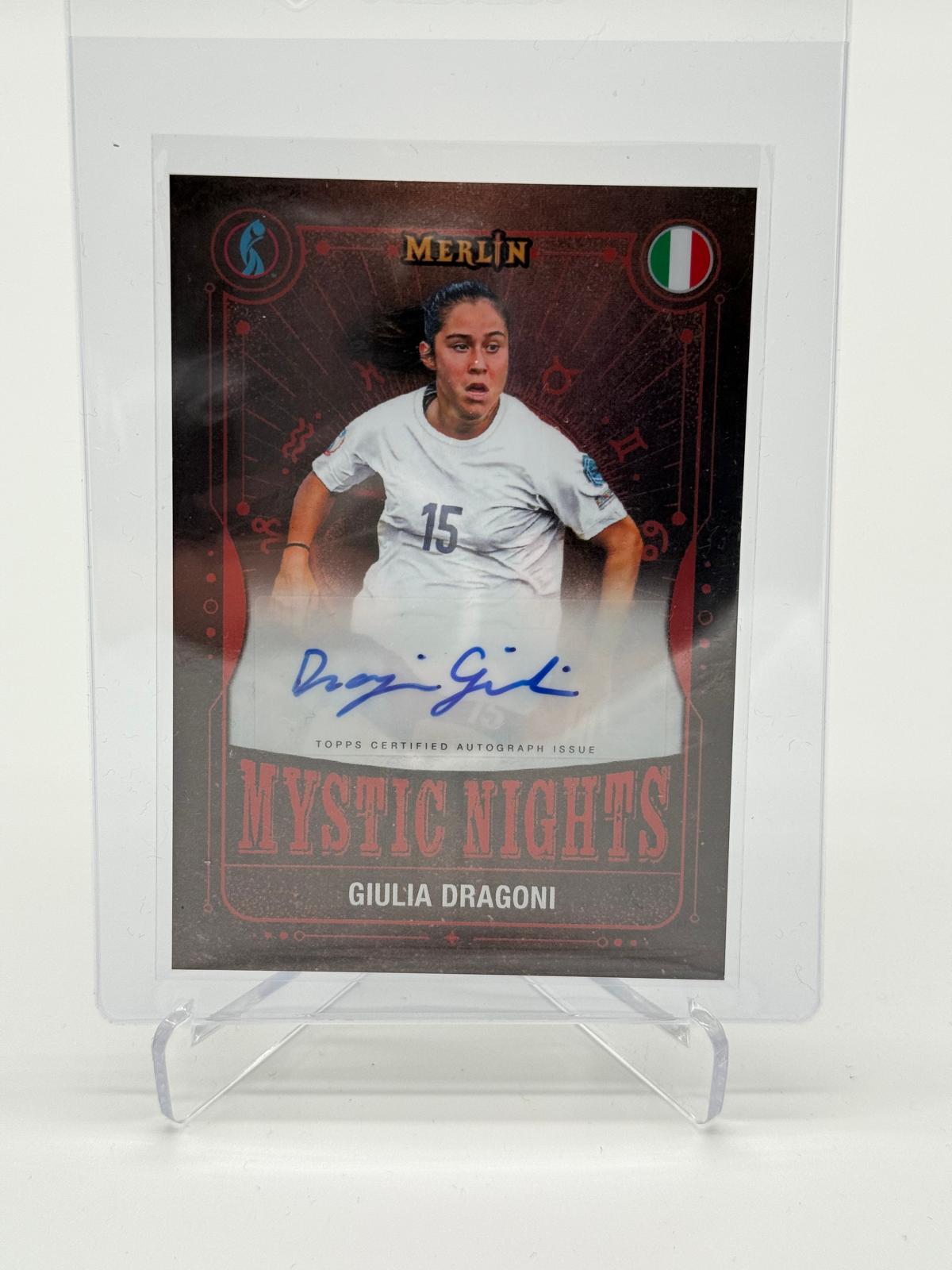 2025 Topps Merlin Womens Euro Giulia Dragoni Auto /5