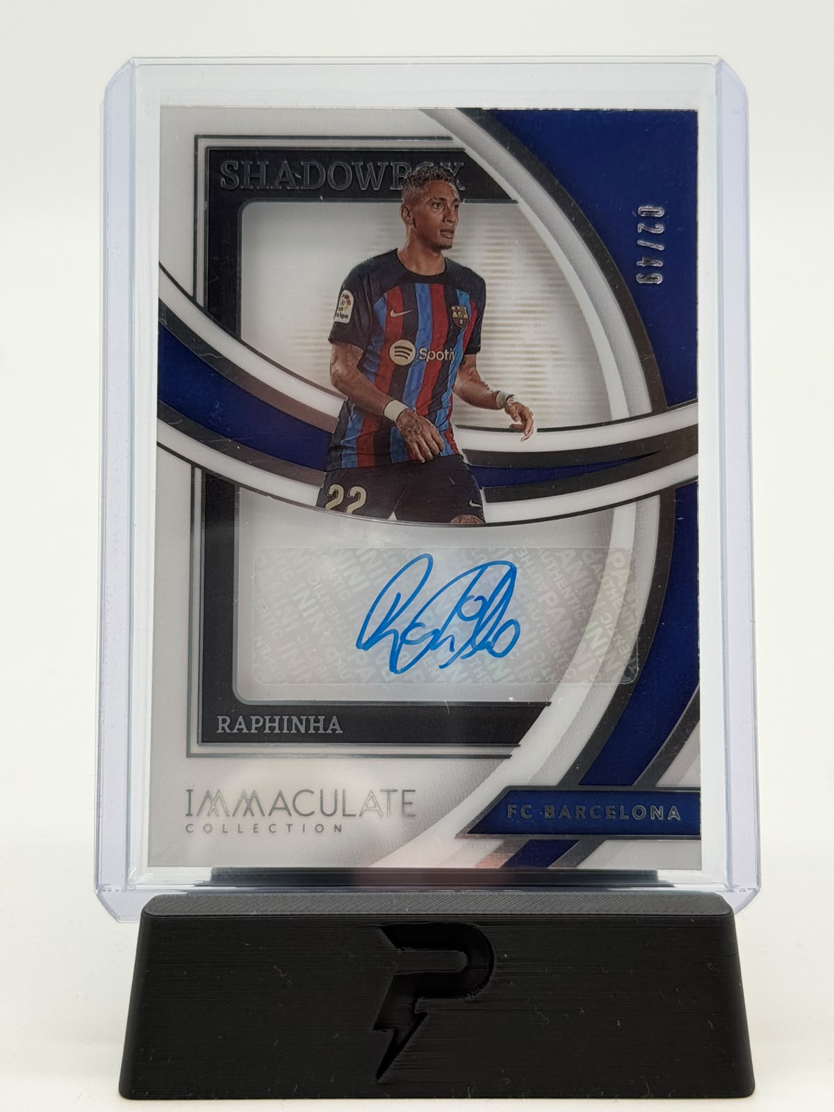 2022-23 Panini Immaculate Raphinha Shadowbox 02/49 Auto