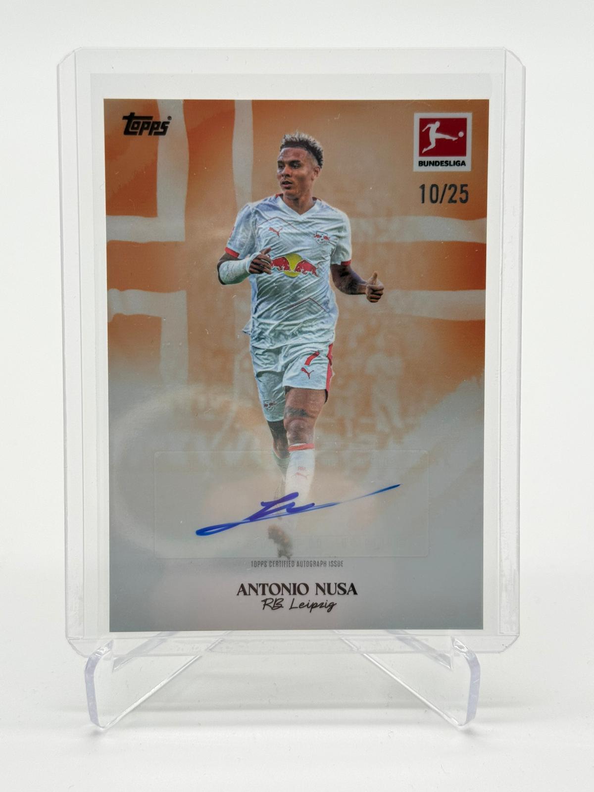 2026 Topps Bundesliga International Stars Antonio Nusa Auto 10/25