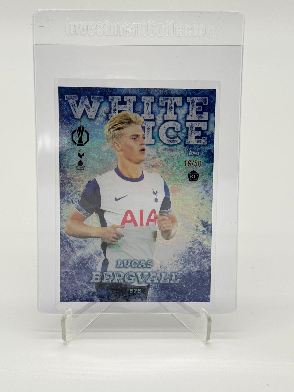 2024 Topps Total Football Lucas Bergvall RC /50 White Ice