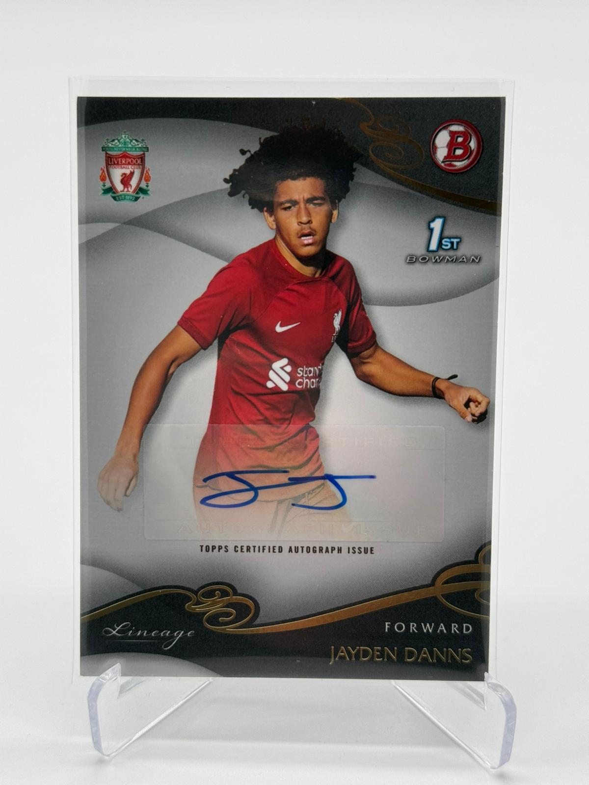 2023 Topps Lineage Liverpool Jayden Danns 1st Bowman Auto 05/20