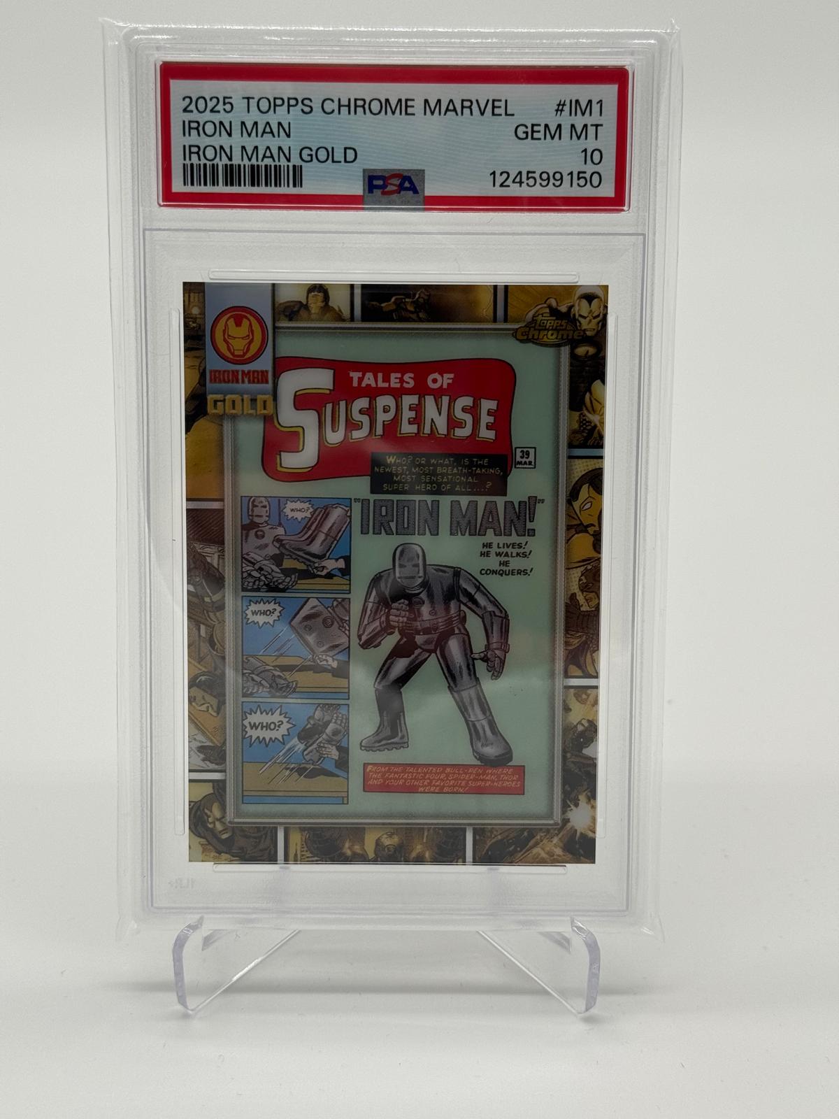 2025 Topps Chrome Marvel Iron Man Gold #39 PSA 10