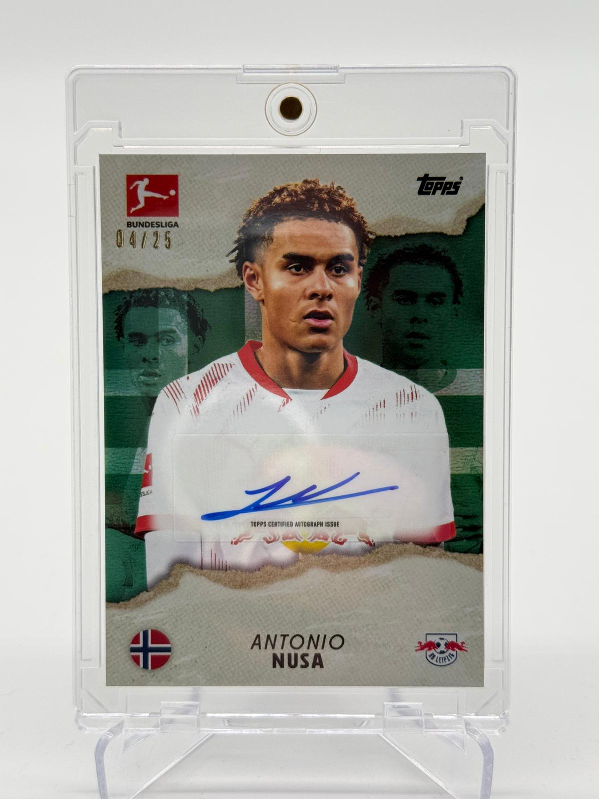 2026 Topps Bundesliga International Stars Antonio Nusa Autogramm 04/25