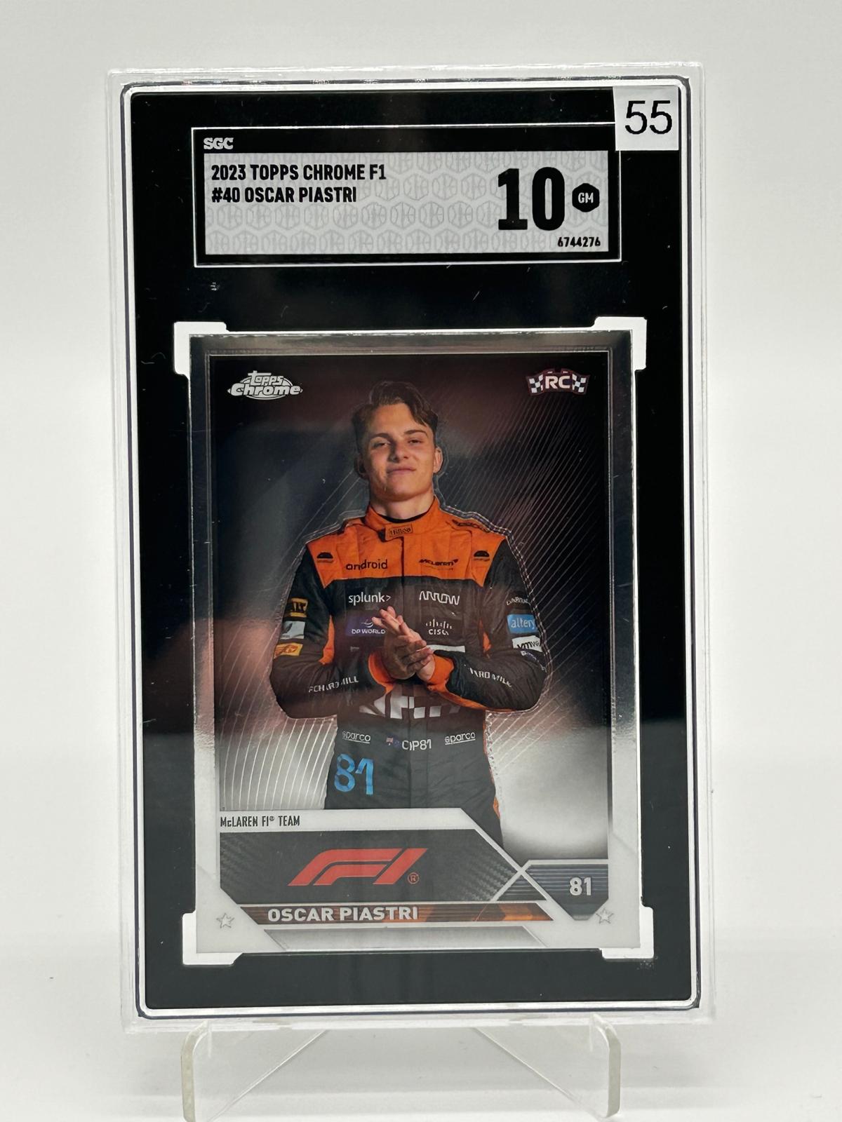 2023 Topps Chrome F1 - Oscar Piastri SGC 10