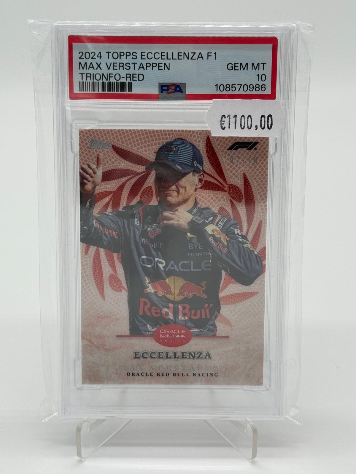 2024 Topps Eccellenza F1 Max Verstappen /10 Trionfo Red PSA 10
