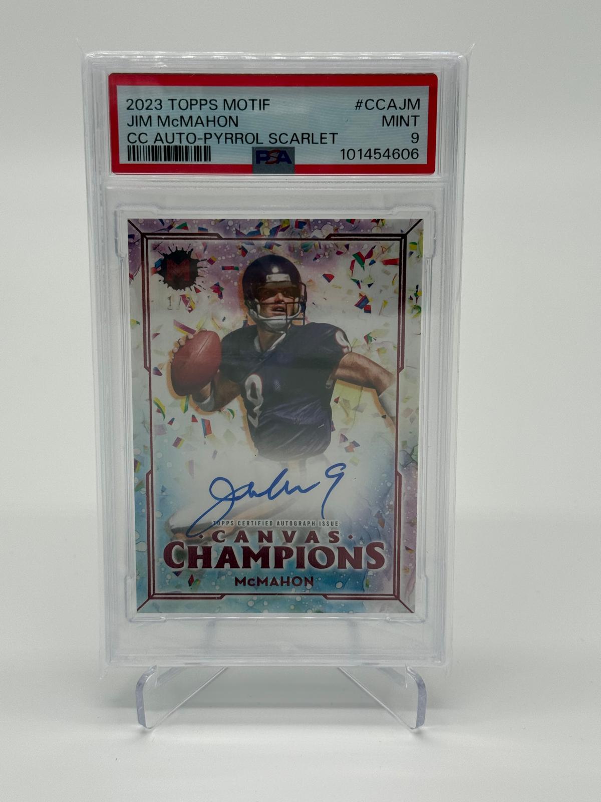 2023 Topps Motif Jim Mcmahon Auto /2 PSA 9
