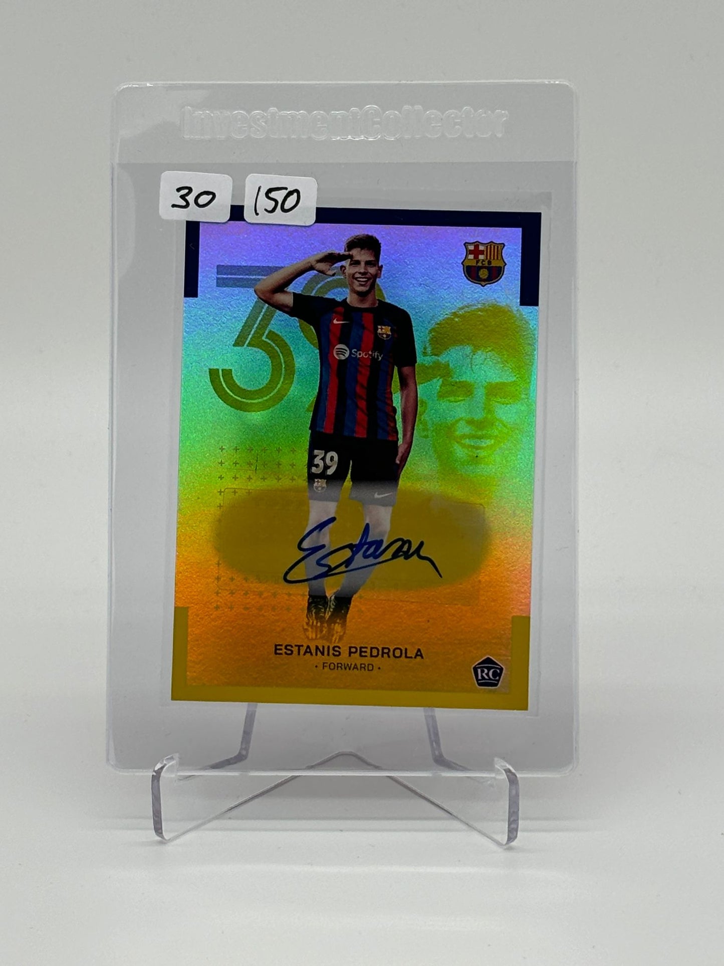 2022/23 Topps FC Barcelona Team Set - Estanis Pedrola RC Auto /50