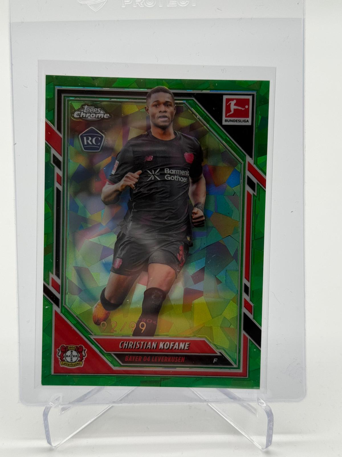 2026 Topps Chrome Bundesliga Sapphire Christian Kofane 92/99 RC