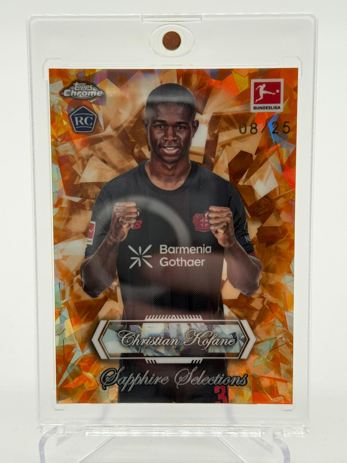 2026 Topps Chrome Bundesliga Sapphire Christian Kofane 08/25 RC